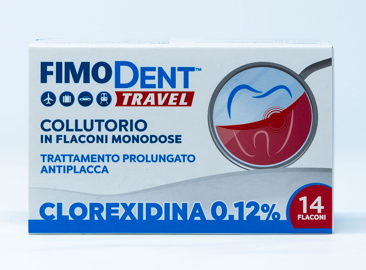 Fimodent Collutorio Travel Clorexidina 0,12 % – 14 pz x 10 ml