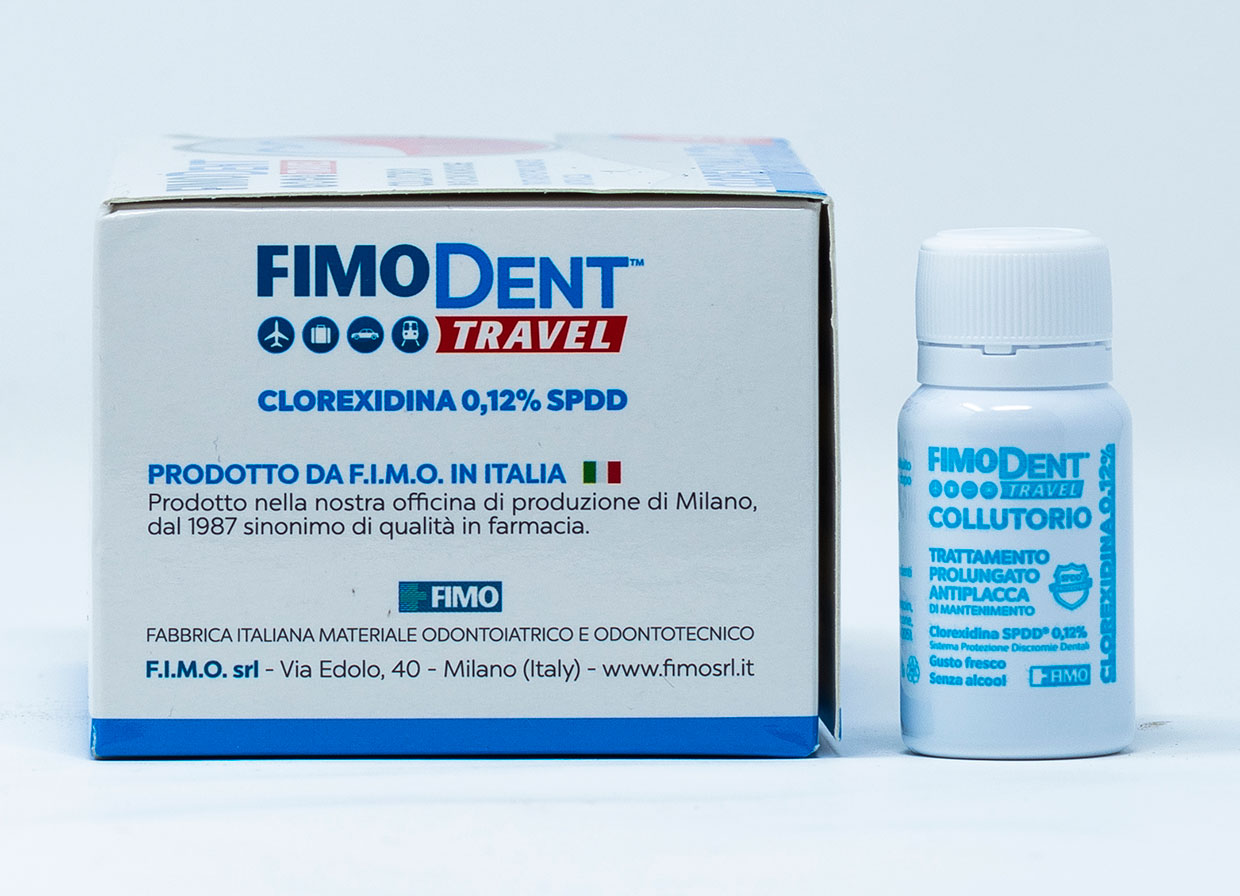 Fimodent Collutorio Travel Clorexidina 0,12 % – 14 pz x 10 ml