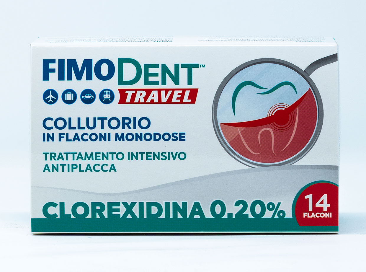 Fimodent Collutorio Travel Clorexidina 0,20 % - 14 pz x 10 ml