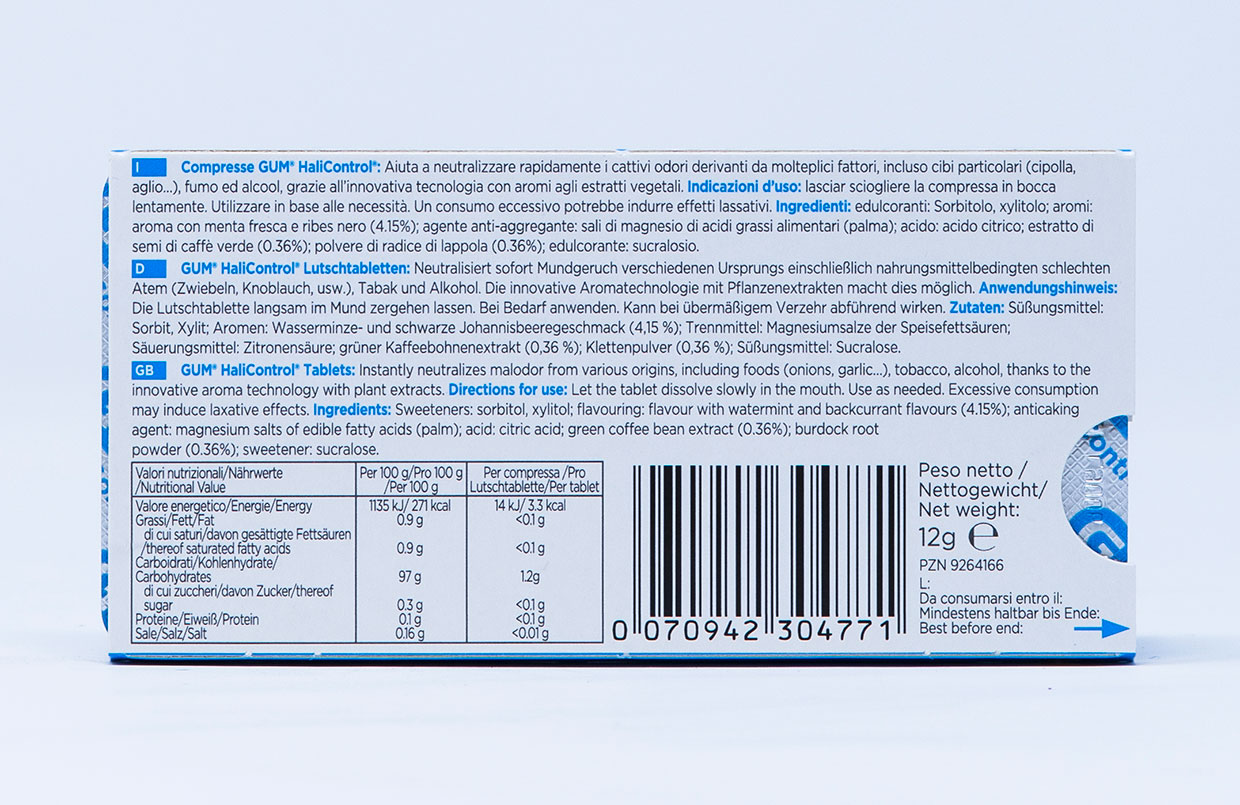 Gum Compresse HaliControl – 10 cpr