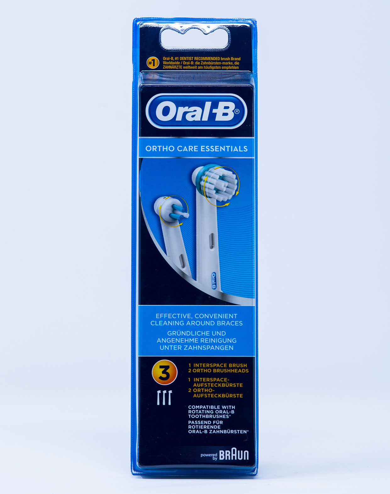 OralB Testina di Ricambio Ortho Care Essential – 2+1 pz.