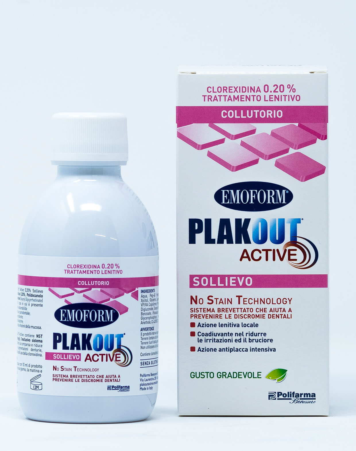 Emoform Collutorio Plak Out  Active Sollievo 0,20 % – 200 ml