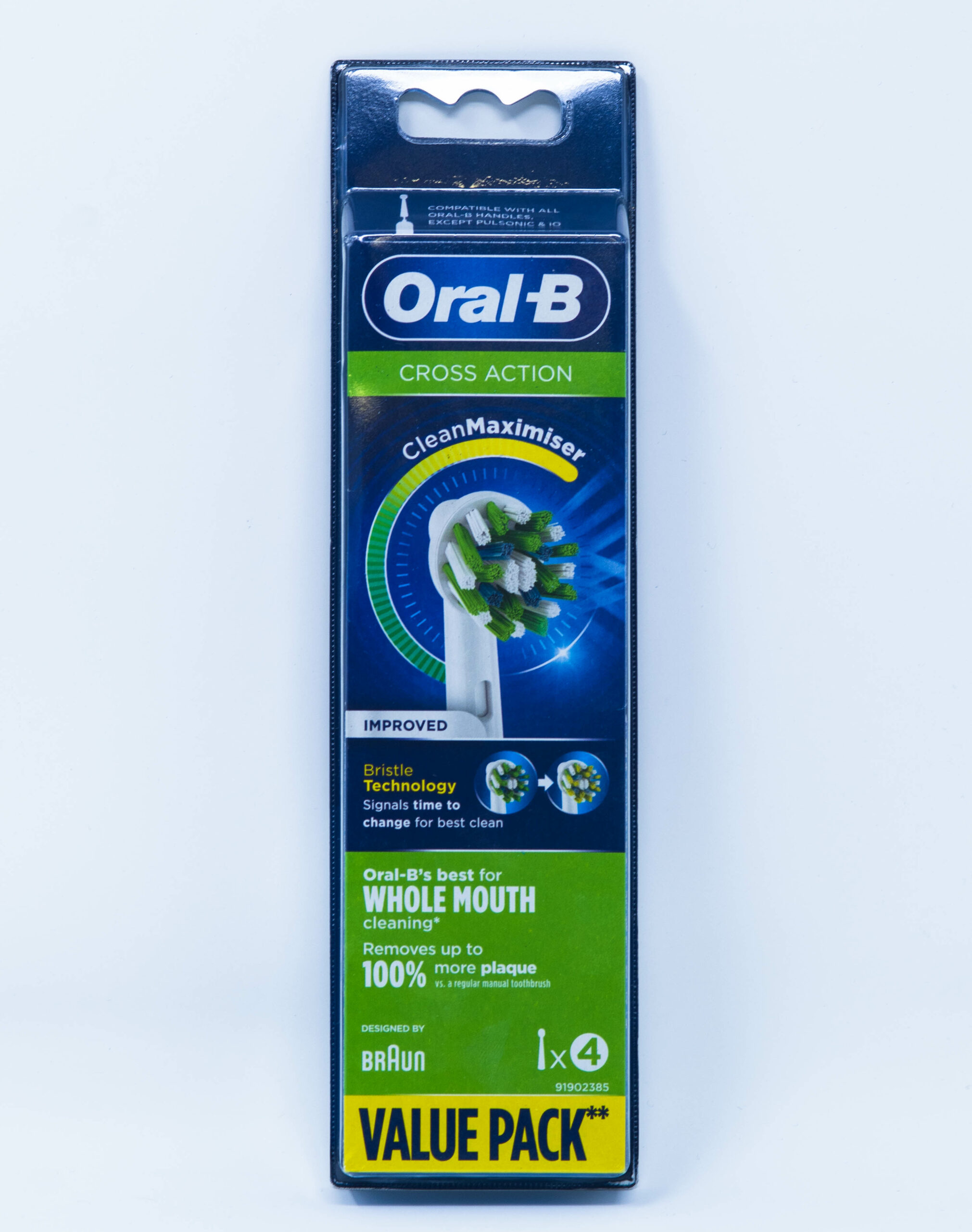 OralB Testina di Ricambio Crossaction – 4 pz.