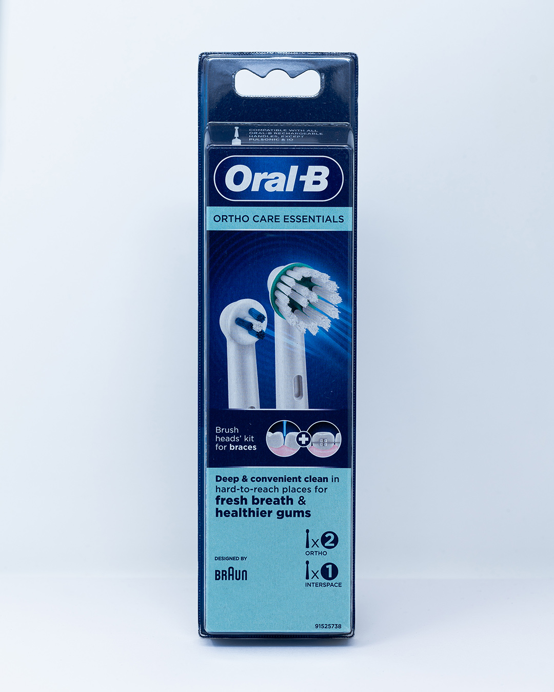 OralB Testina di Ricambio Ortho Care Essential – 2+1 pz.