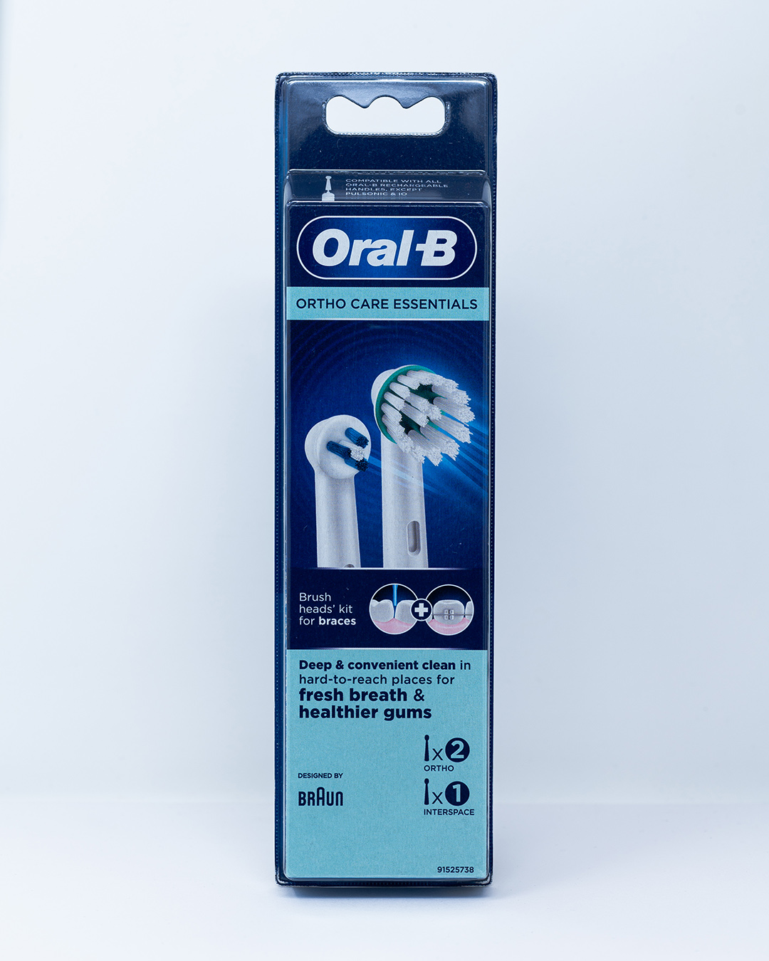 Oral-B Testina di Ricambio Ortho Care Essential – 2+1 pz.