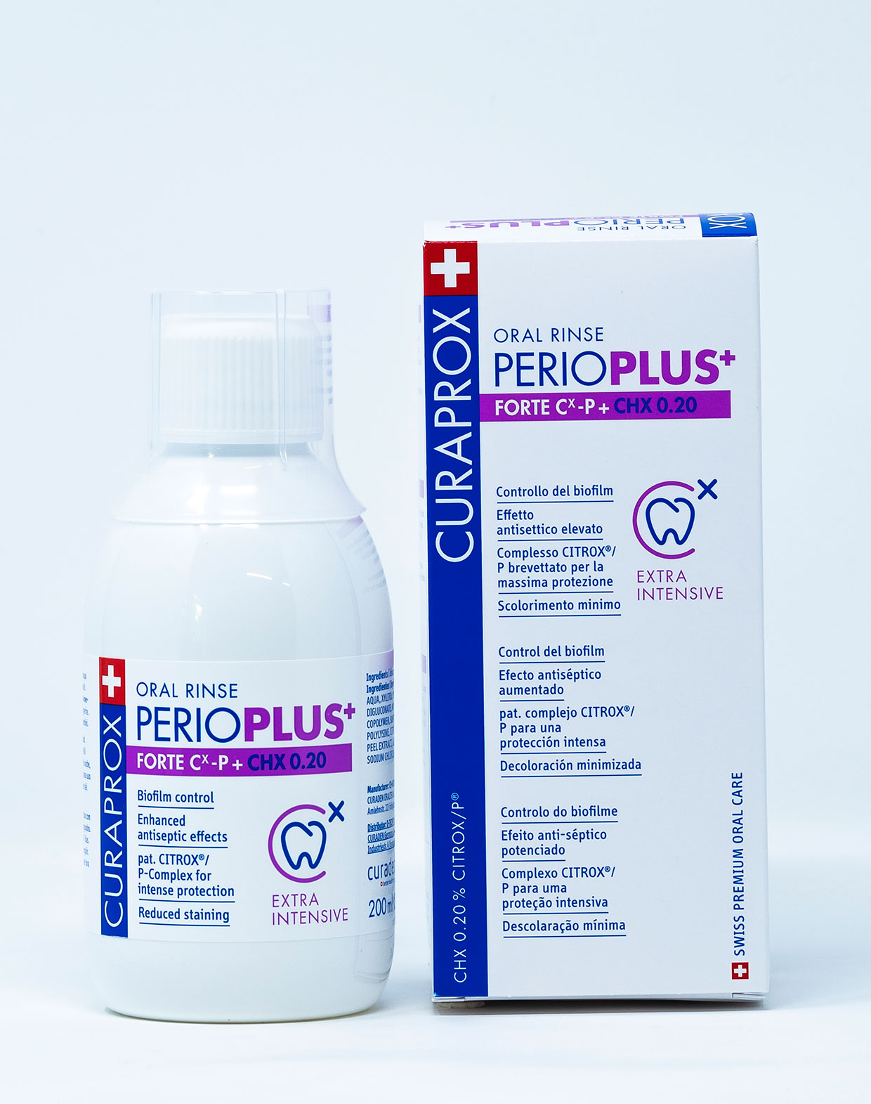 Curaprox Collutorio Perio Plus+ Forte CHX 0,20% - 200 ml