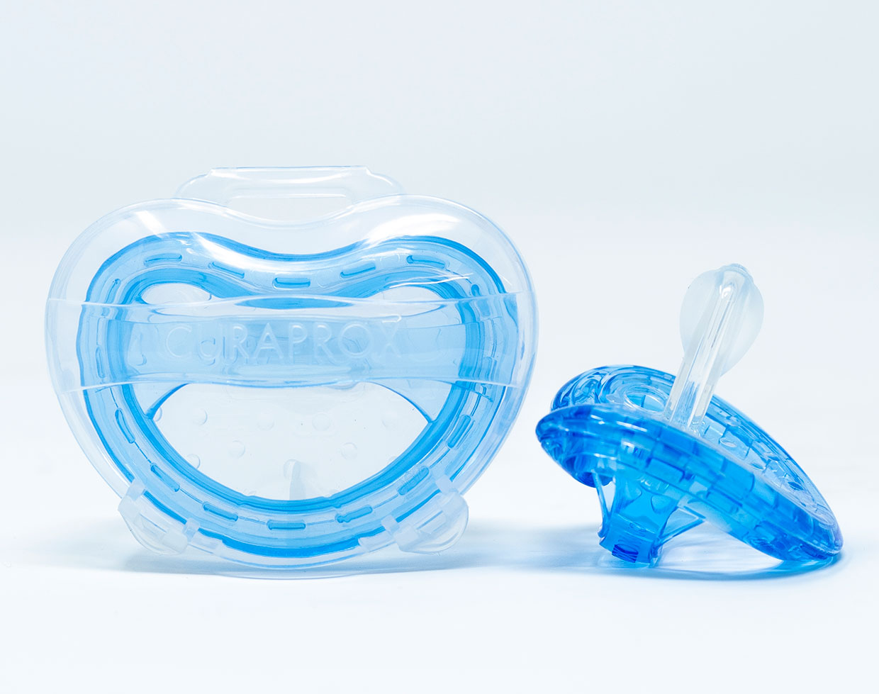 [BD] Curaprox Succhietto Taglia 0 [0- 7 mesi] 2 pz + Scatola per Igienizzazione - Vari Colori