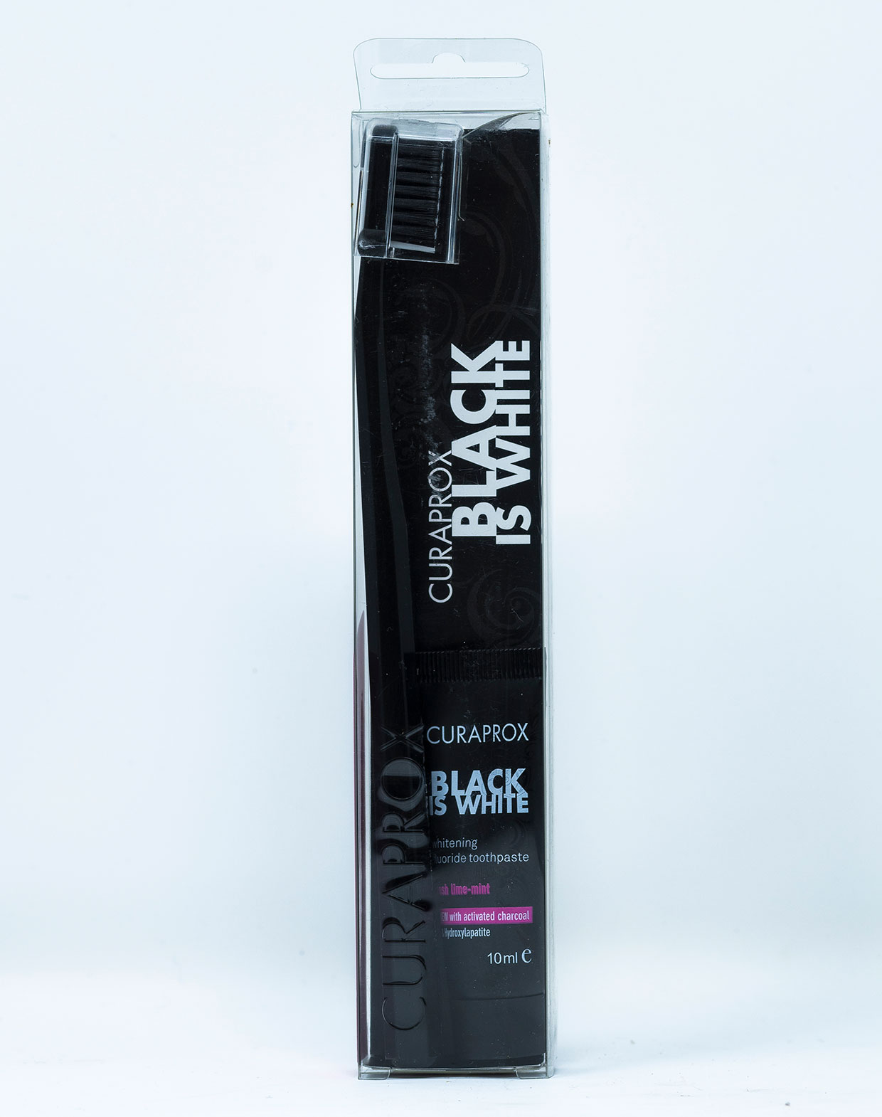 Curaprox Dentifricio Black is White - 10 ml + 1 Spazzolino Manuale