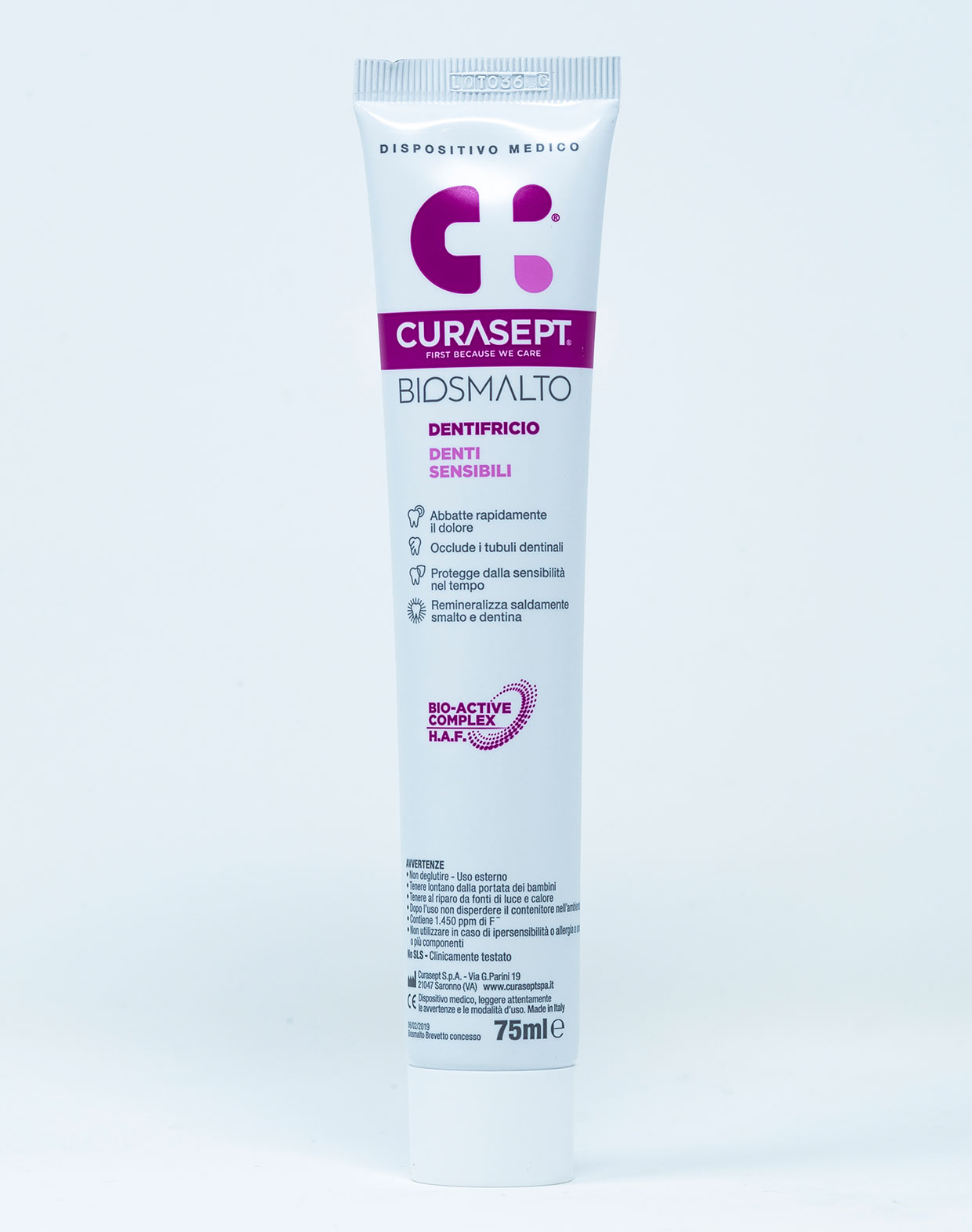 Curasept Biosmalto Dentifricio Denti Sensibili Trattamento Quotidiano - 75 ml