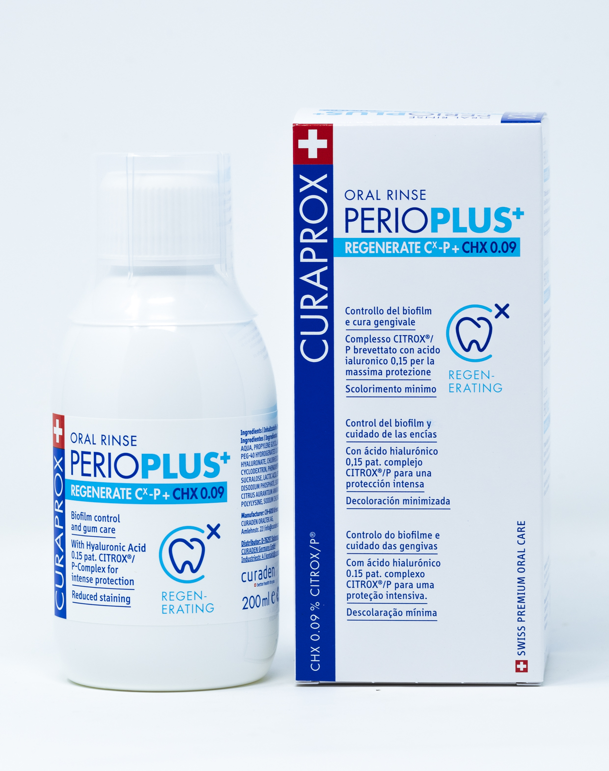 Curaprox Collutorio Perio Plus+ Regenerate CHX 0,09% - 200 ml