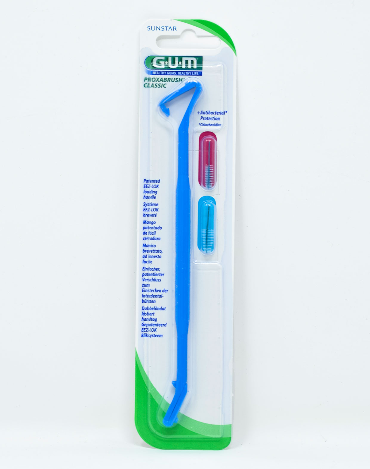 Gum Proxabrush Classic Manico a Due Estremità + 2 Scovolini - Vari Colori