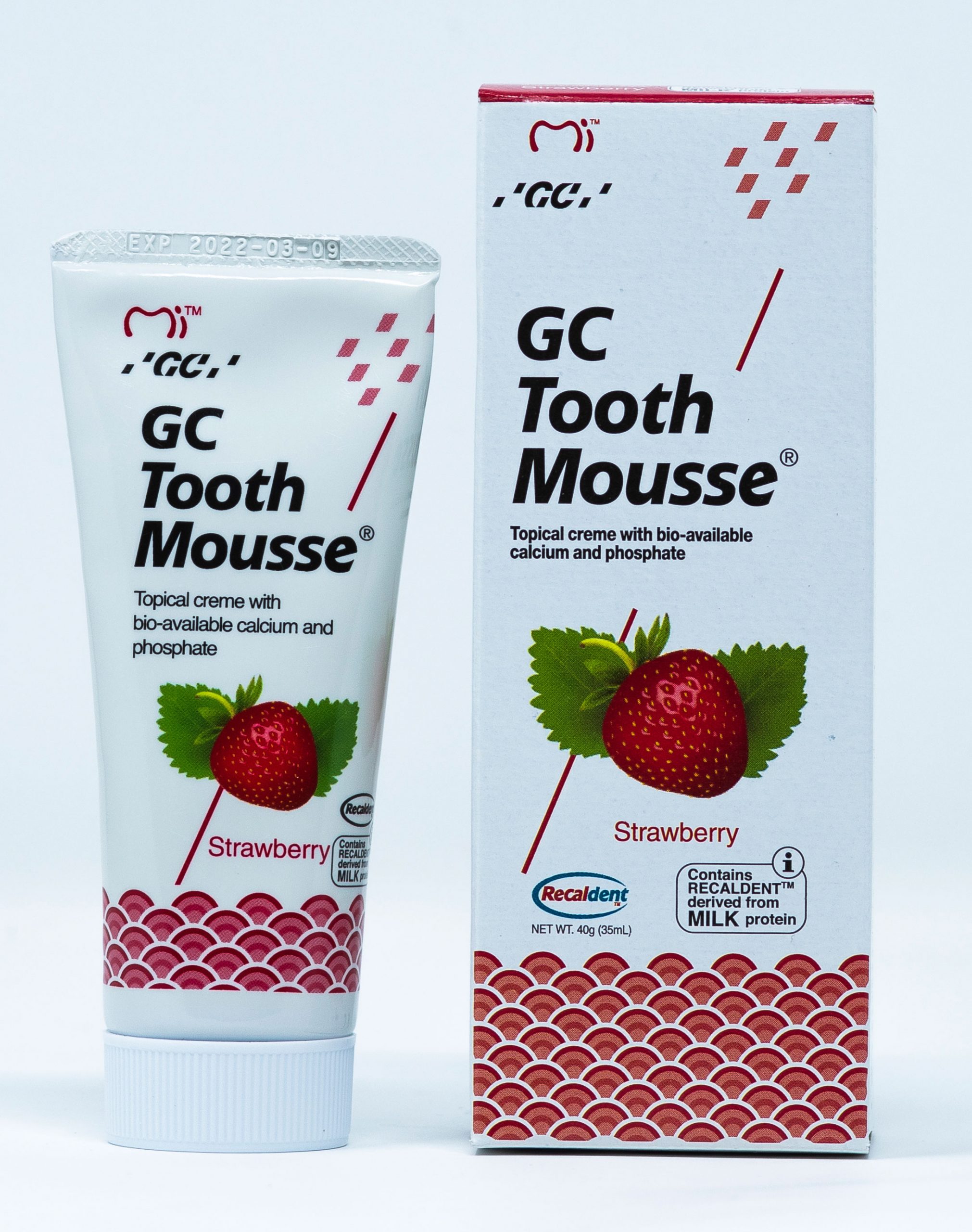 GC Crema Remineralizzante Tooth Mousse Fragola - 40 g