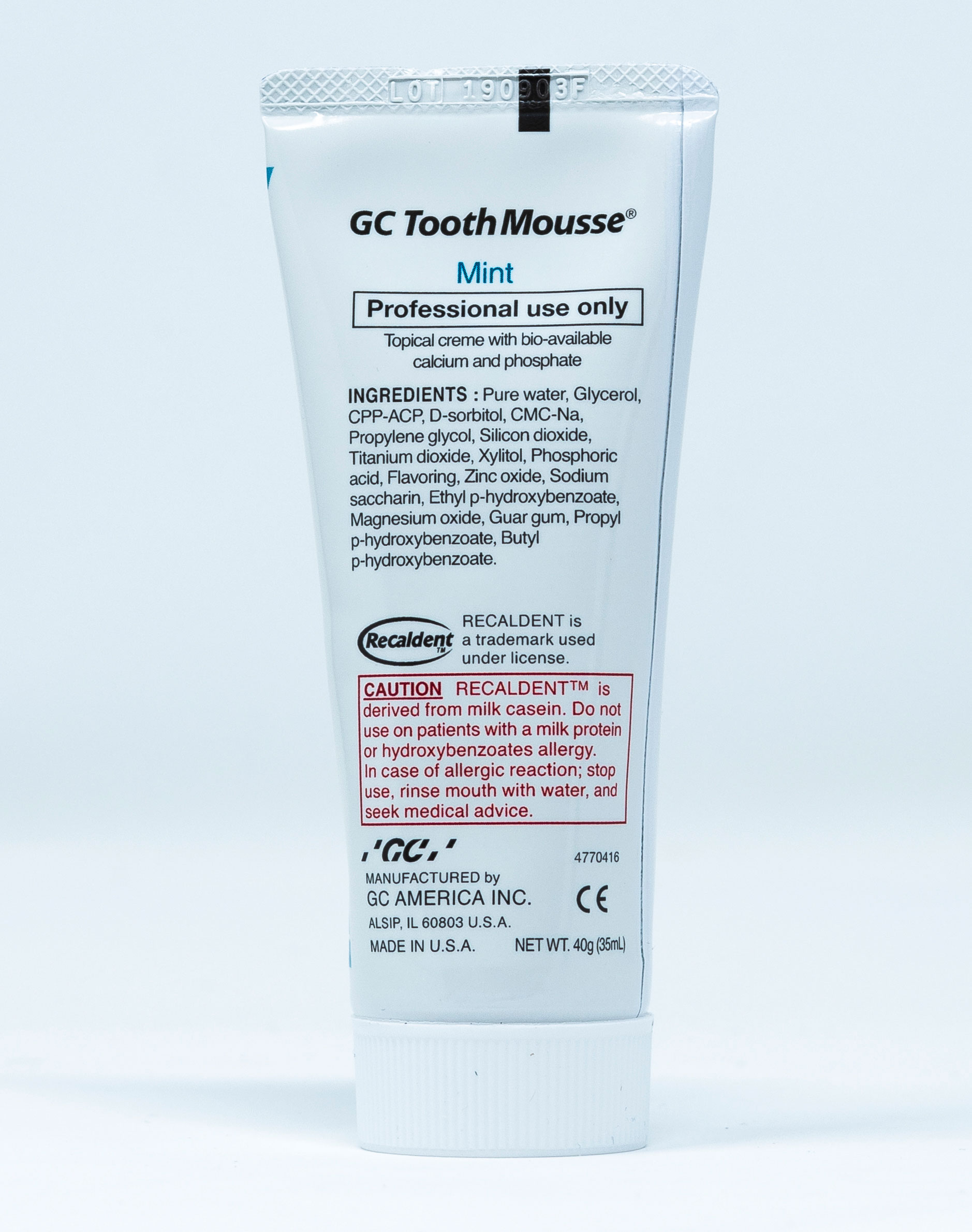 GC Tooth Mousse Menta - 40 g