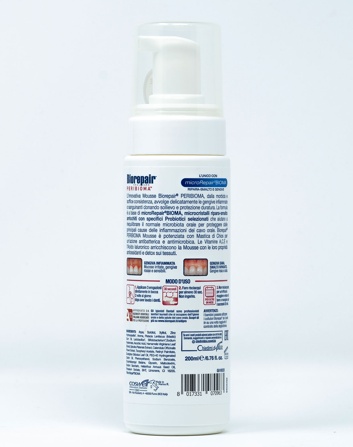 Biorepair Mousse Collutorio Peribioma - 200 ml