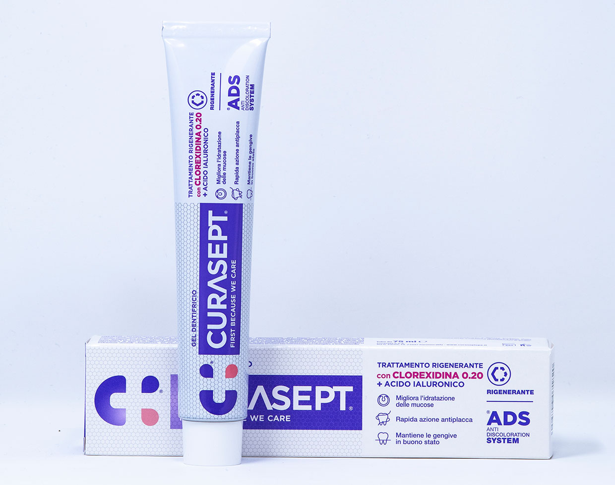 Curasept Dentifricio ADS Trattamento Rigenerante 0,20% Con Acido Ialuronico - 75 ml