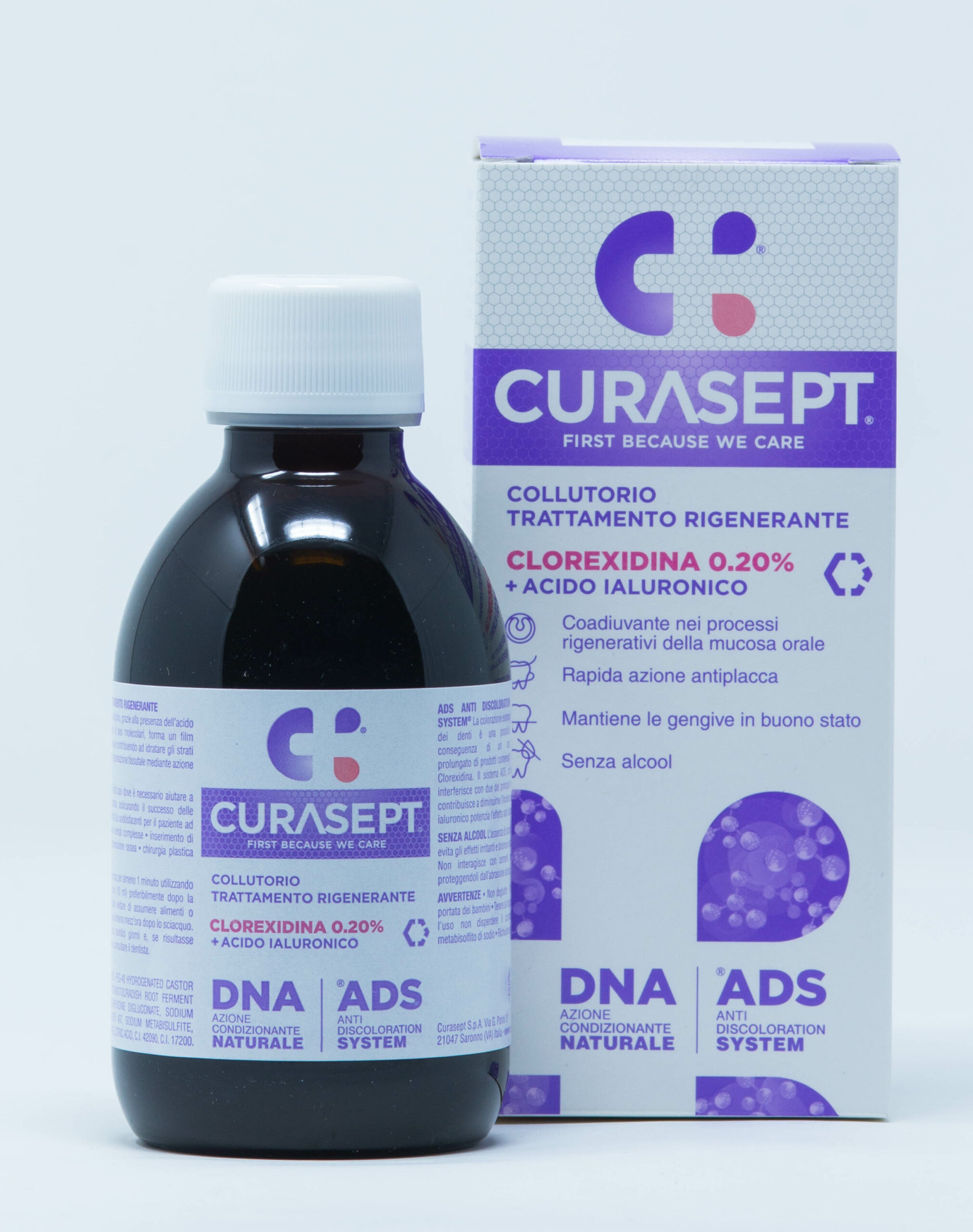 Curasept Collutorio ADS Trattamento Rigenerante 0,20% Con Acido Ialuronico - 200 ml