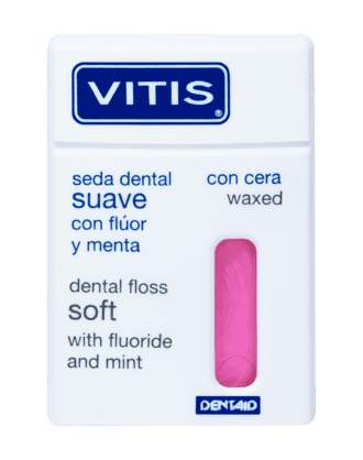 Dentaid Filo Interdentale Vitis Dental Floss Soft Con Cera Fluoro e Menta - 50 m