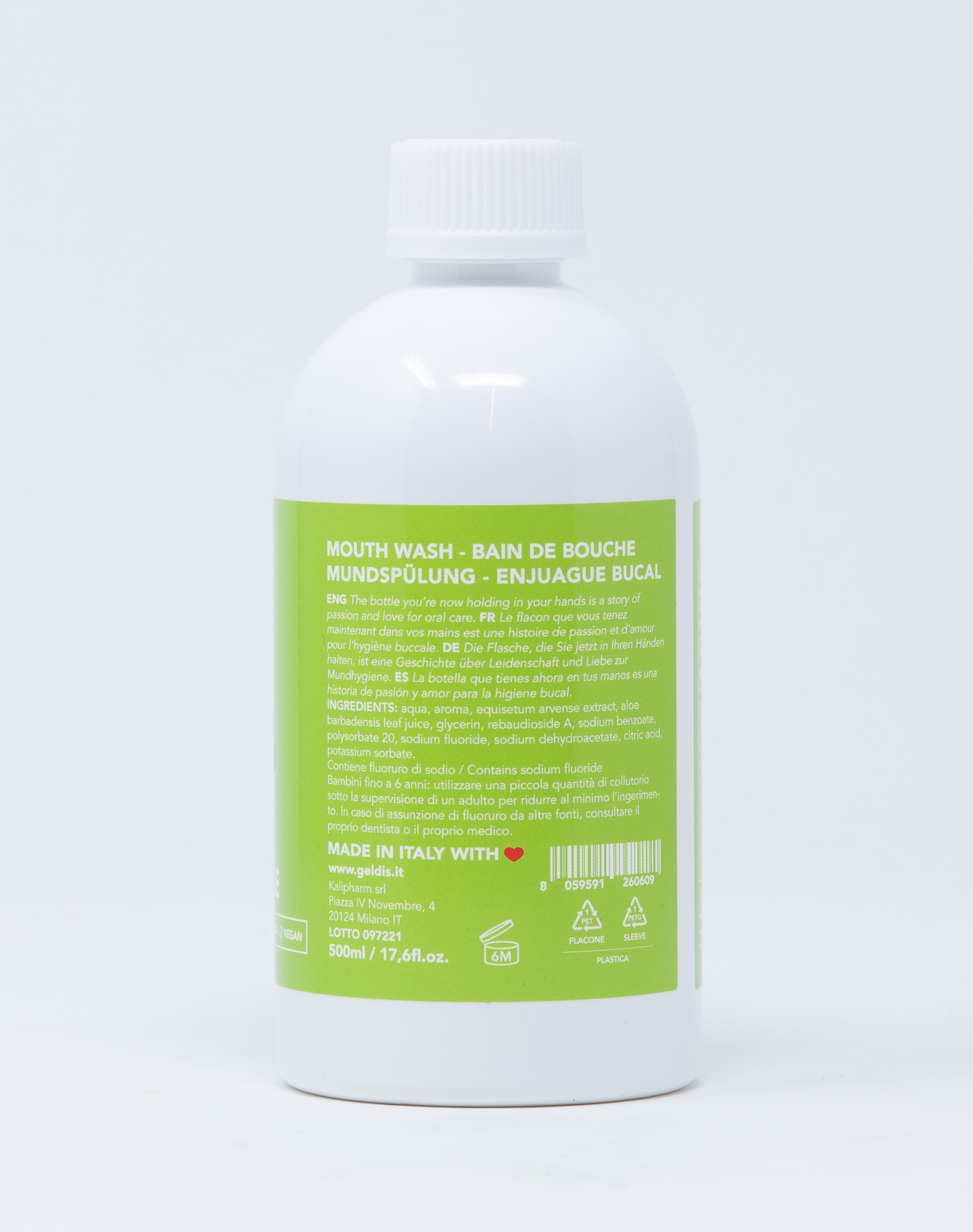 Geldis Collutorio BUONISSIMO alla Mela Verde con Fluoro - 500ml