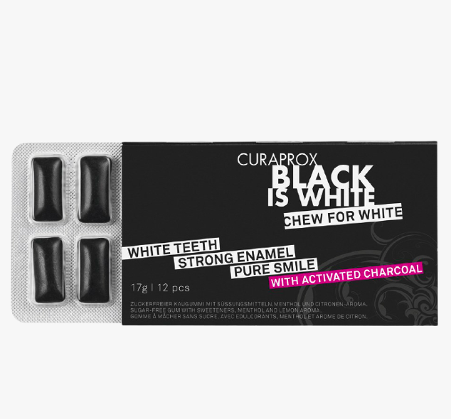 Curaprox Gomme da Masticare Black is White - 12 pz