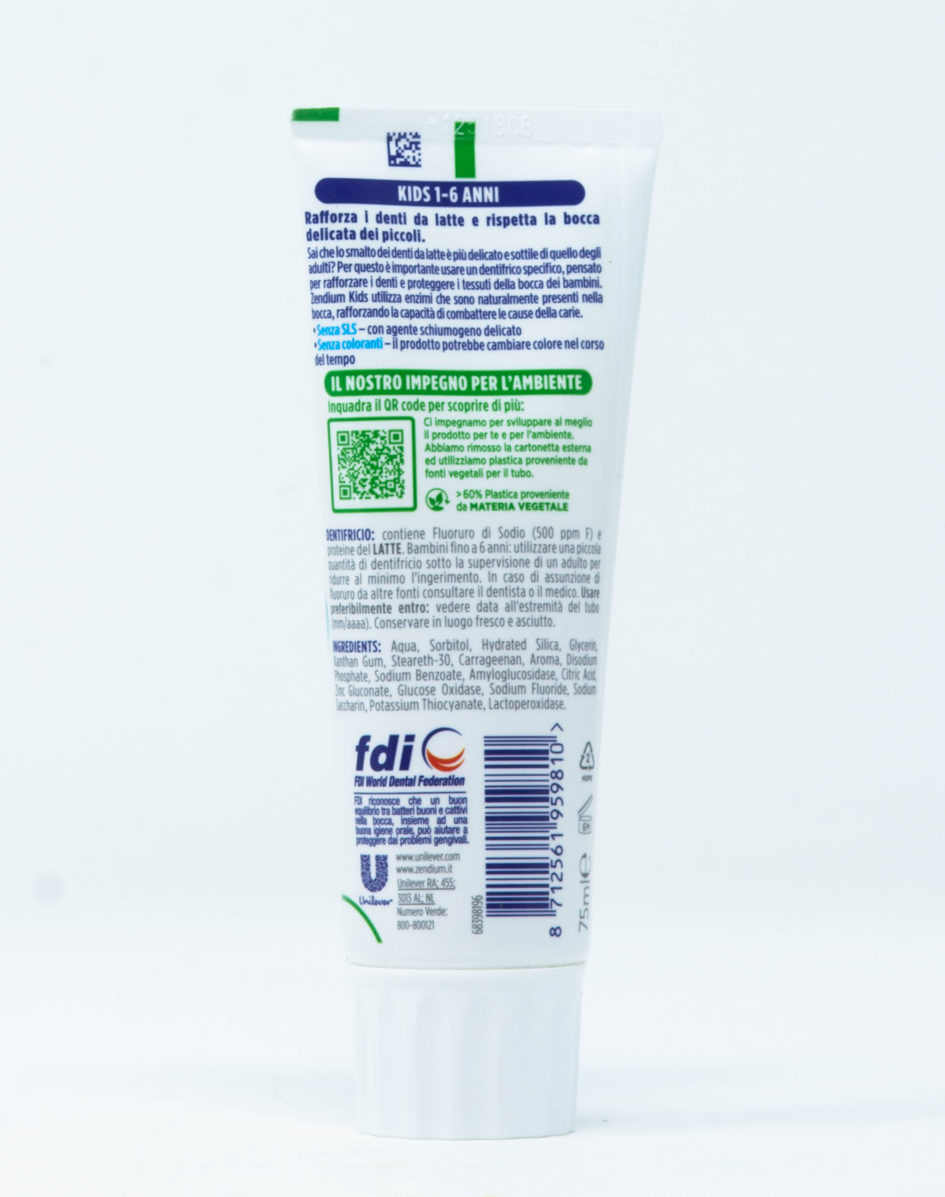 Zendium Dentifricio Kids 1-6 anni - 75 ml