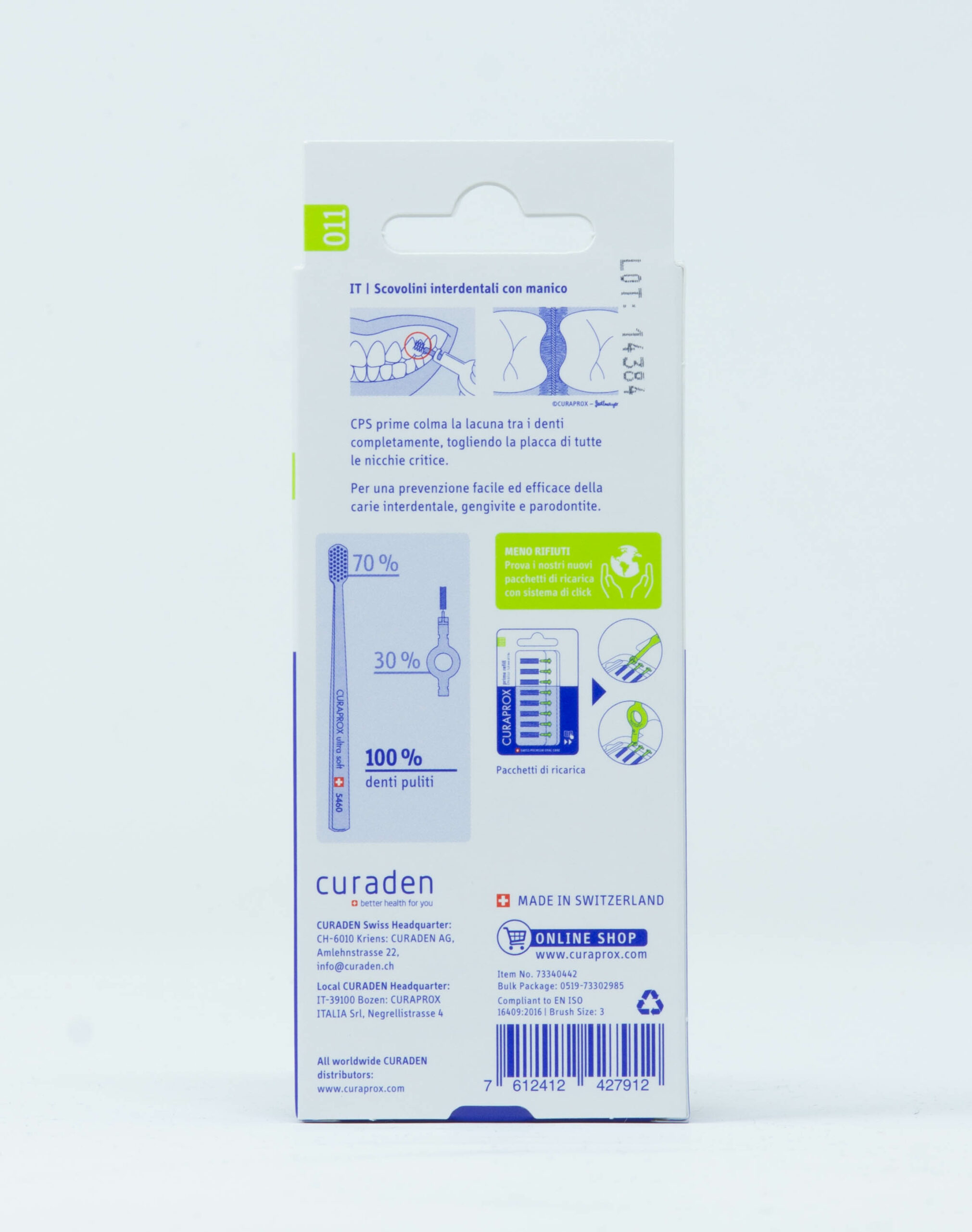Curaprox Scovolino Prime Start CPS 011 + 2 Supporti