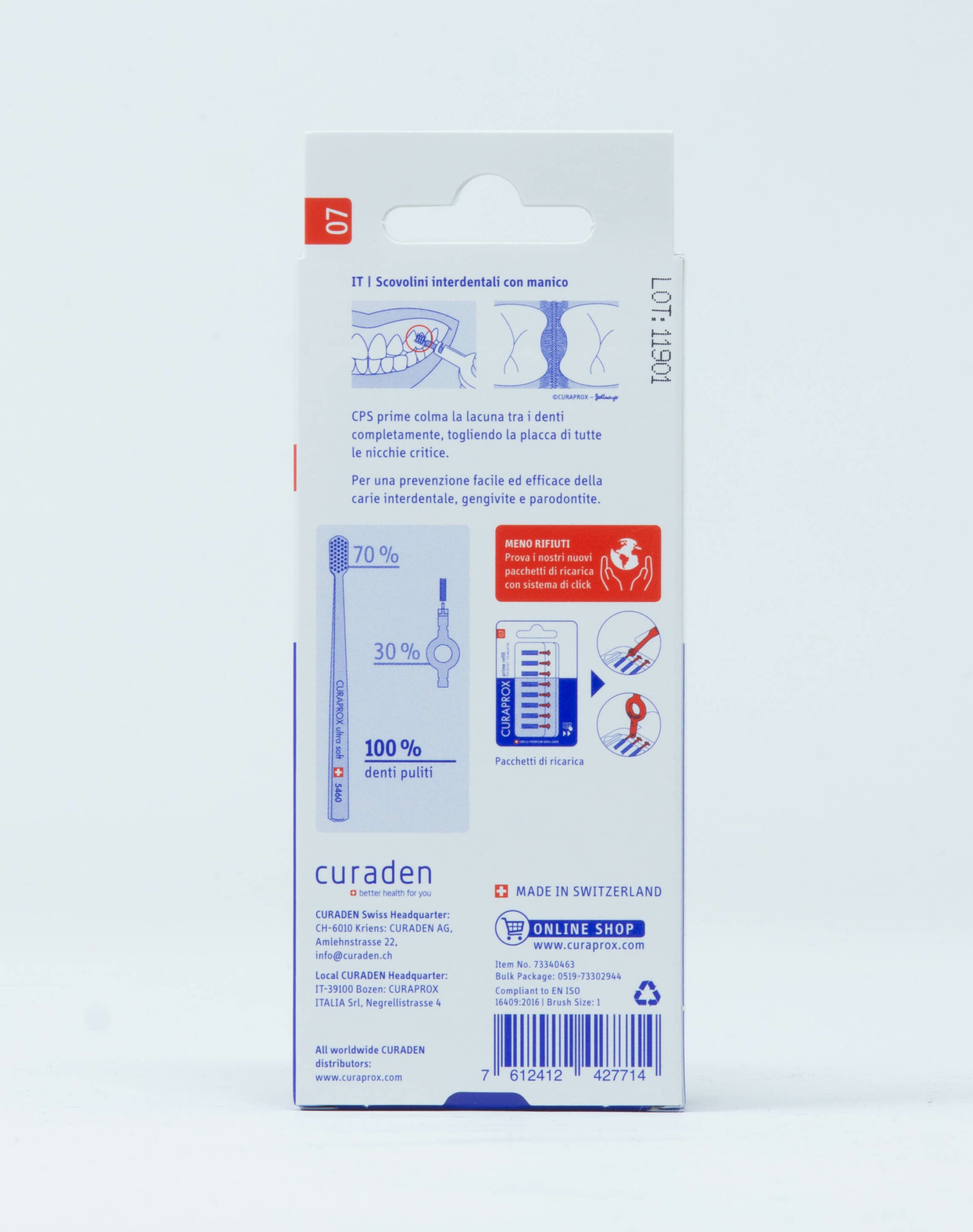Curaprox Scovolino Prime Start CPS 07 + 2 Supporti