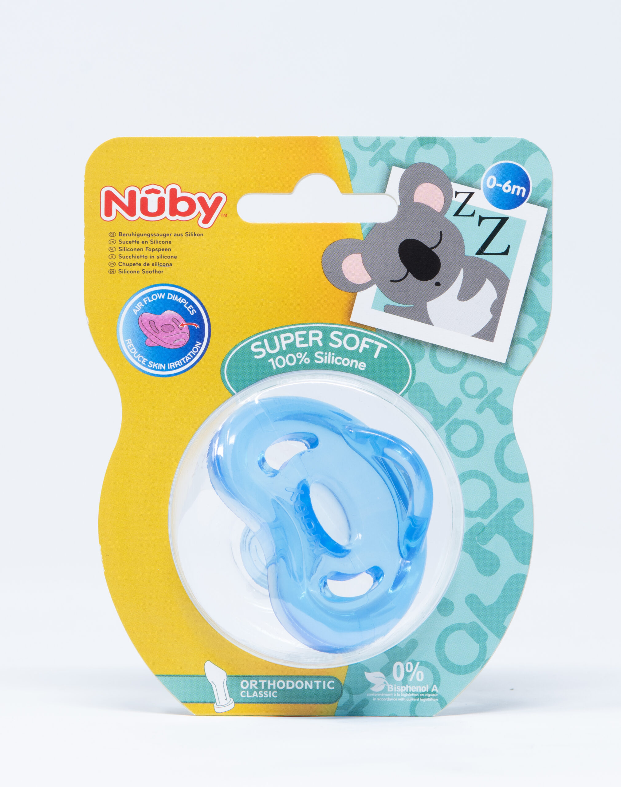 Nuby Succhietto Orthodontic 0-6 mesi - 1 pz - Vari Colori