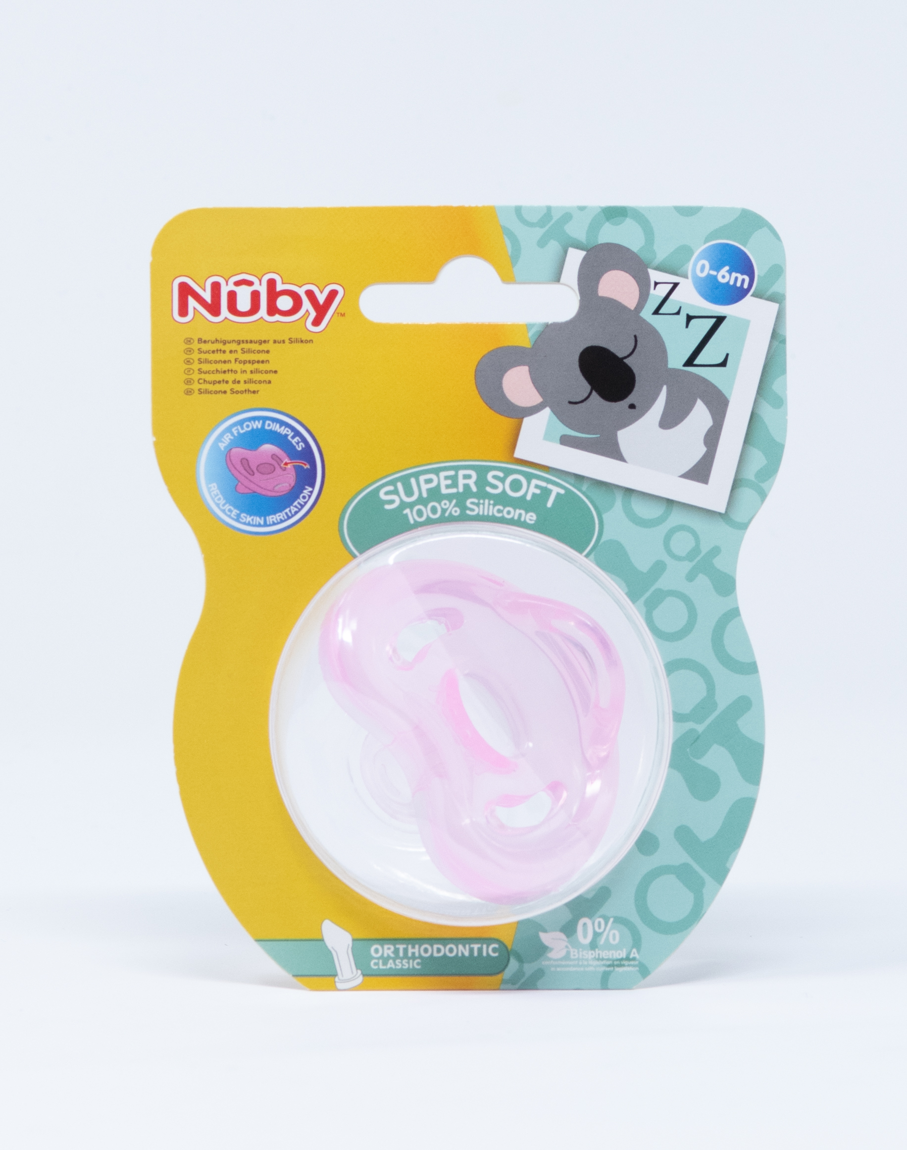 Nuby Succhietto Orthodontic 0-6 mesi - 1 pz - Vari Colori