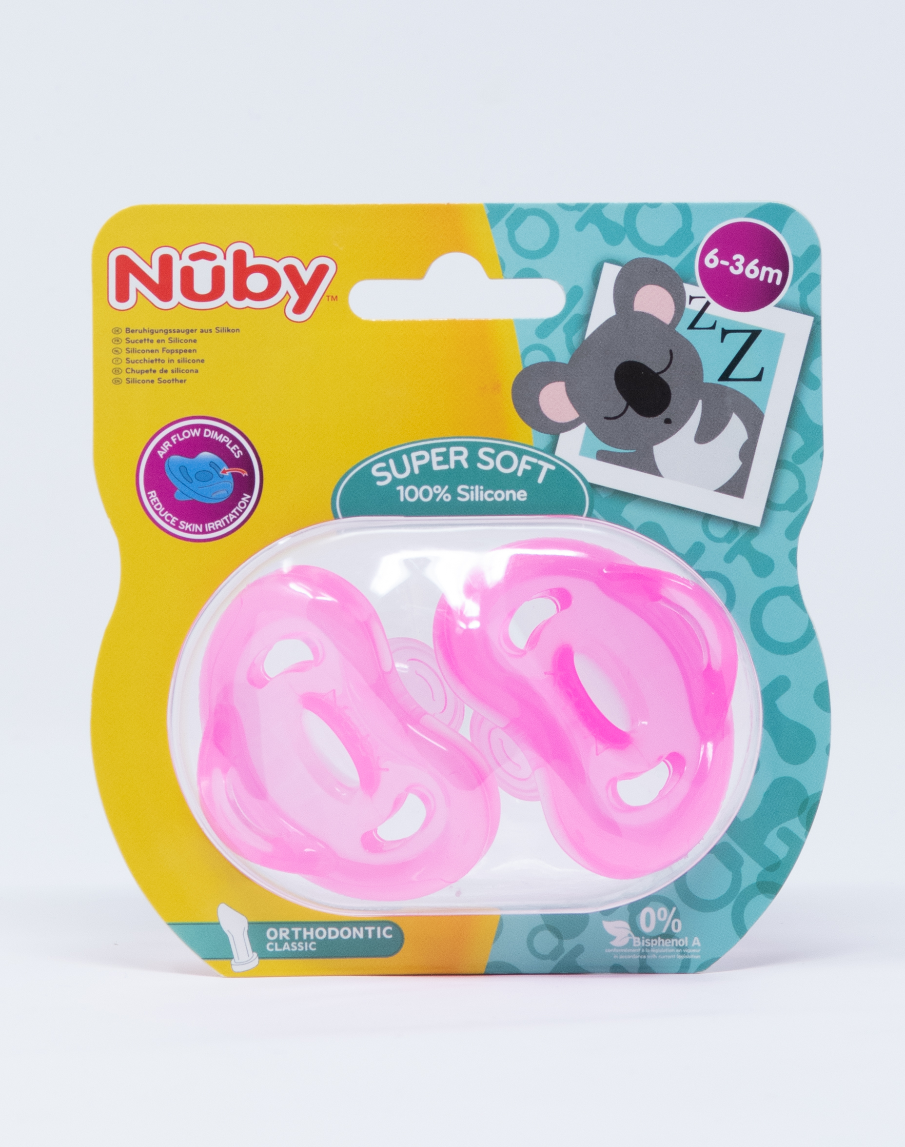 Nuby Succhietto Orthodontic 6-36 mesi - 2 pz