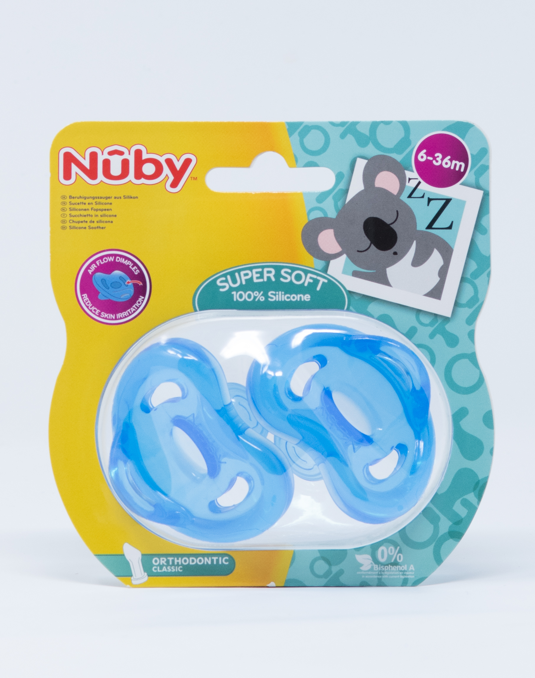 Nuby Succhietto Orthodontic 6-36 mesi - 2 pz