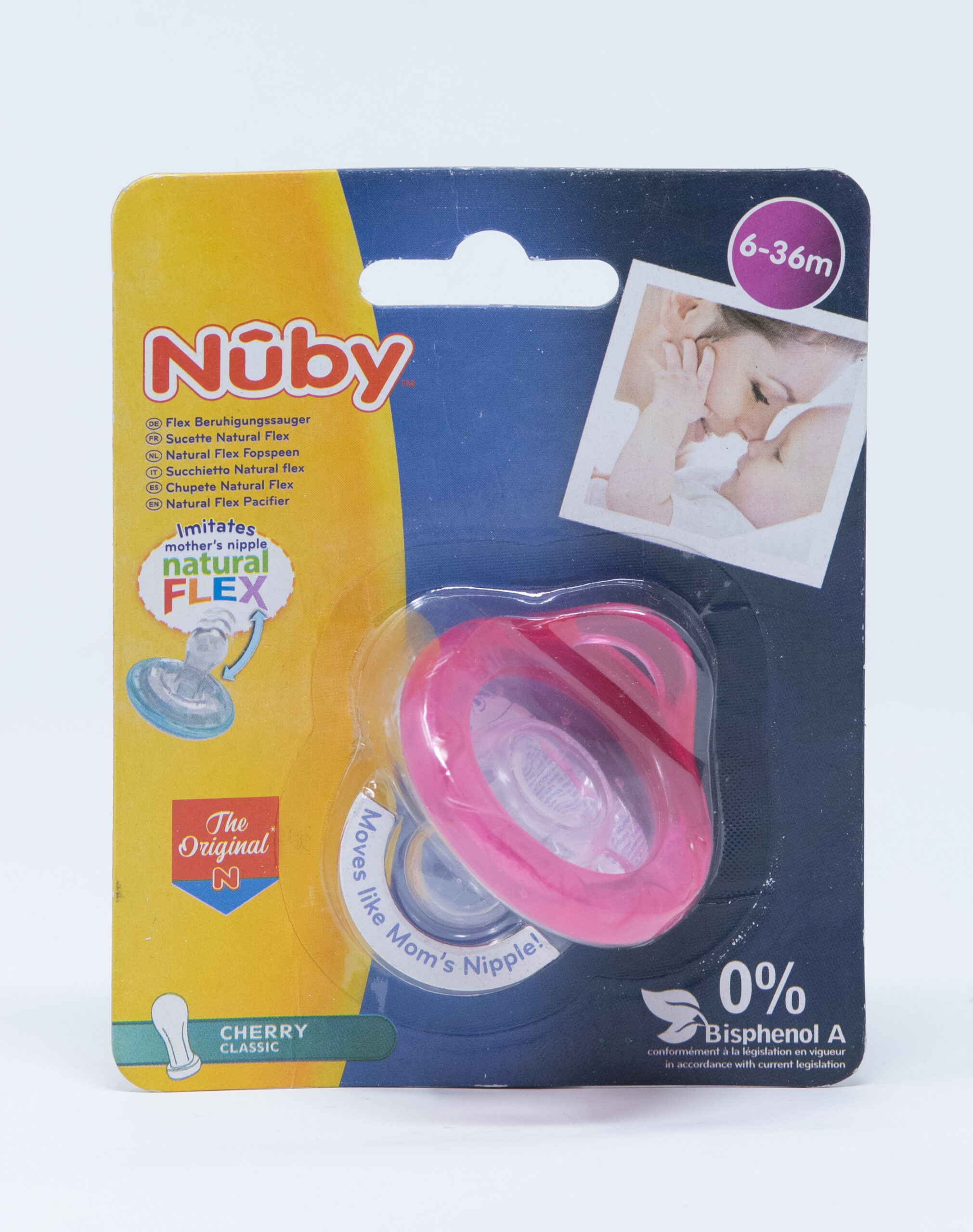 Nuby Succhietto a Ciliegia Natural Flex 6-36 mesi - Vari Colori