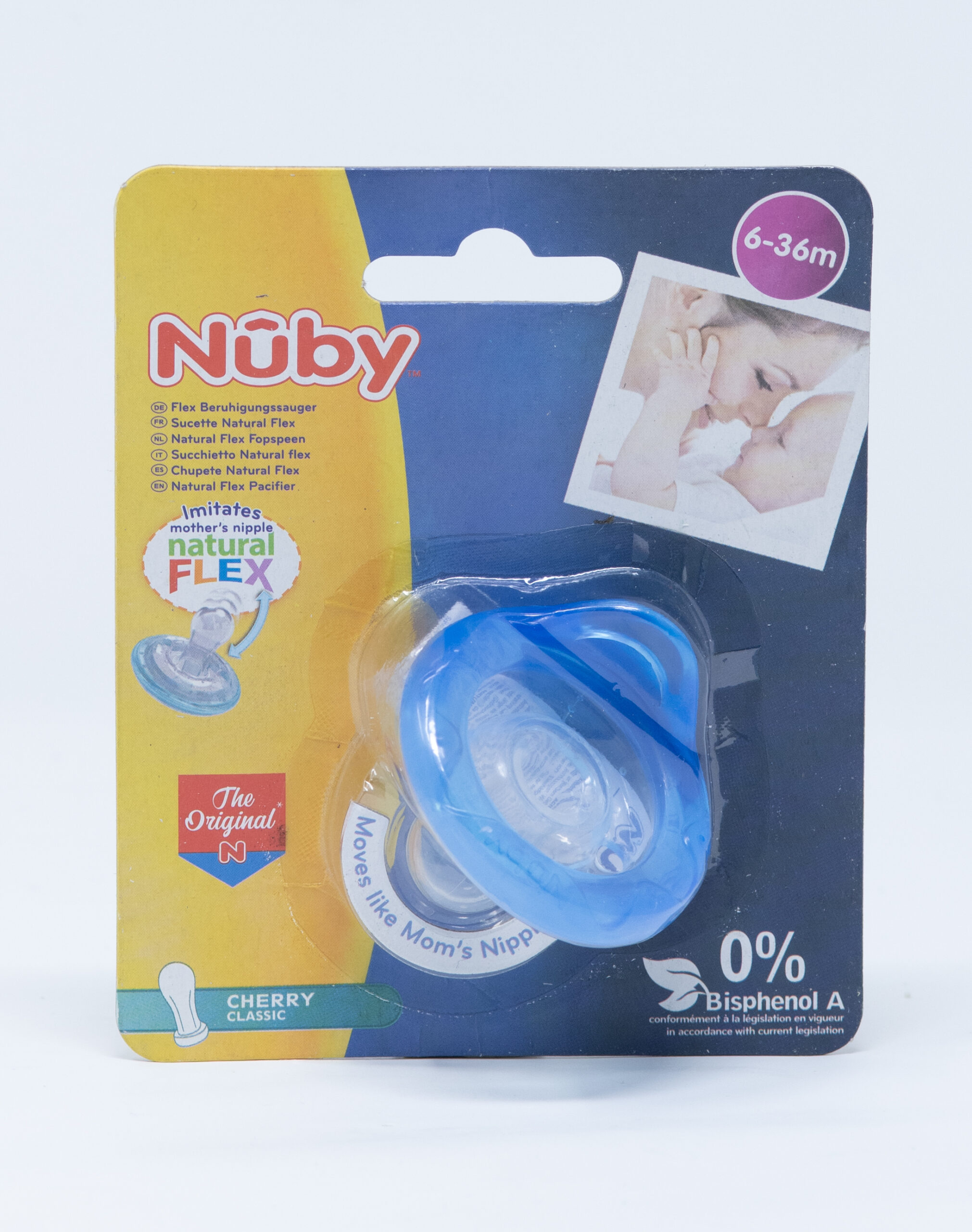 Nuby Succhietto a Ciliegia Natural Flex 6-36 mesi - Vari Colori