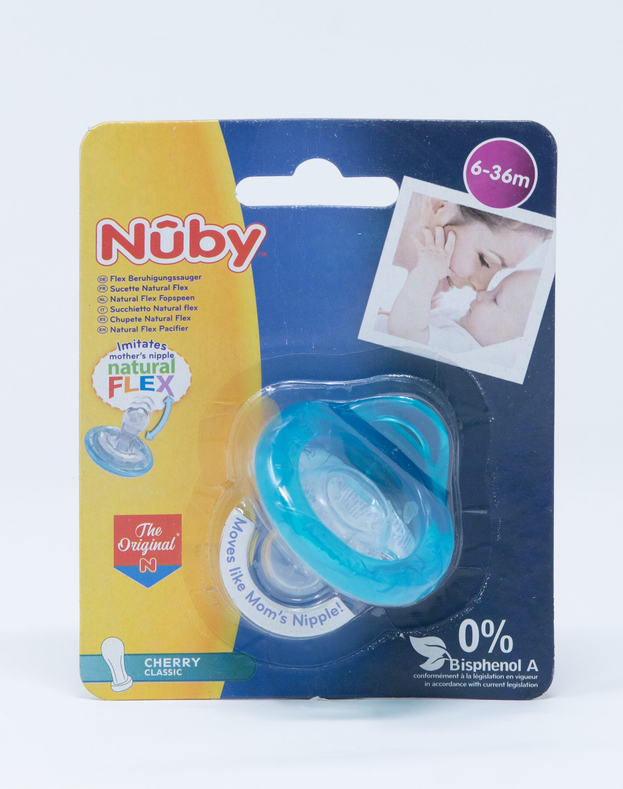 Nuby Succhietto a Ciliegia Natural Flex 6-36 mesi - Vari Colori