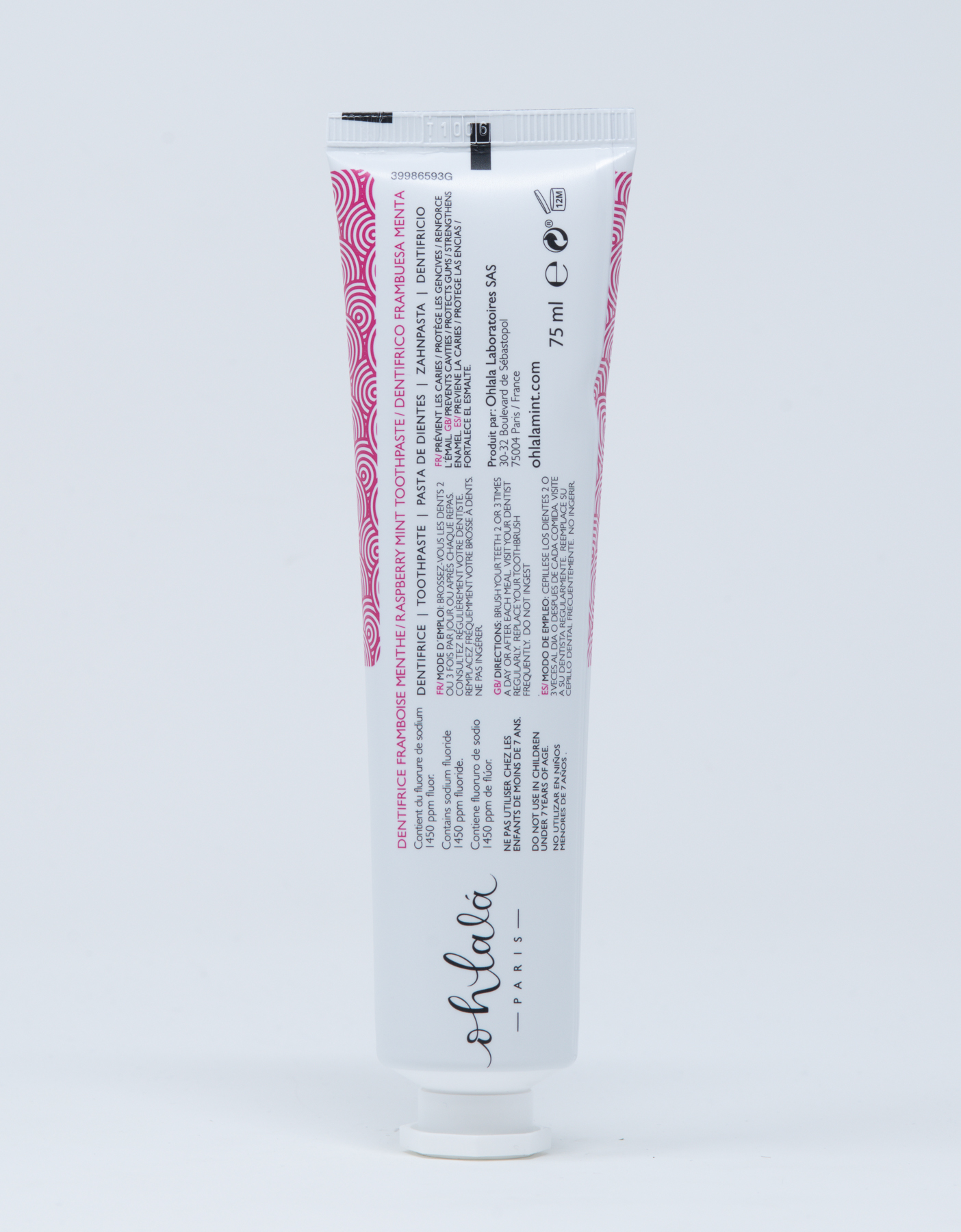 Ohlalà Dentifricio Lampone e Menta - 75 ml