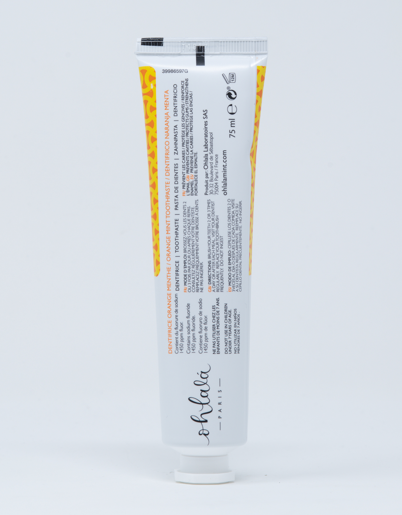 Ohlalà Dentifricio Arancia e Menta - 75 ml