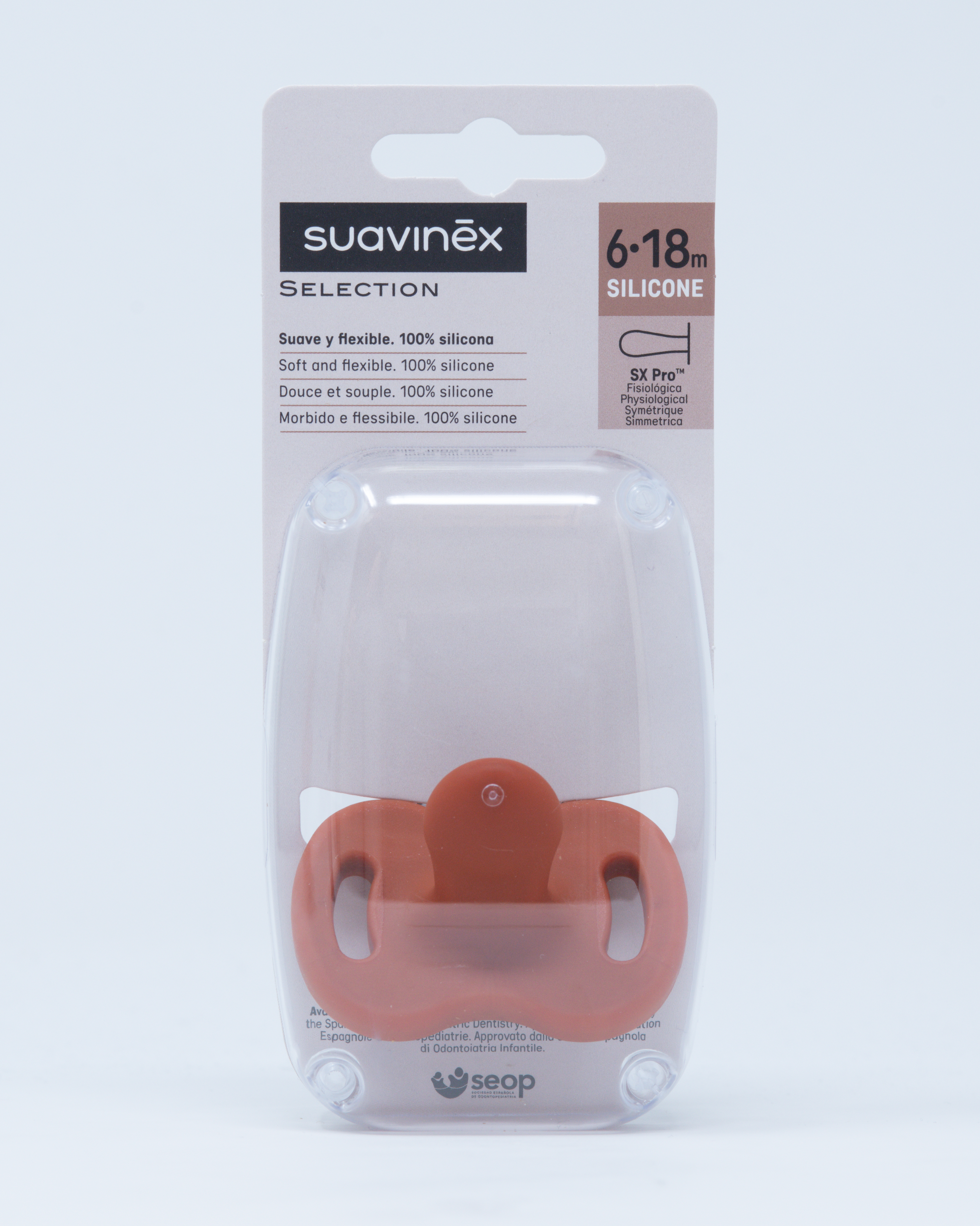 Tigex Succhietti Reversibili Giorno/Notte 6-18 Mesi: Set Da 3 In Silicone Con Punta Sottile, Tema Ape, Senza BPA