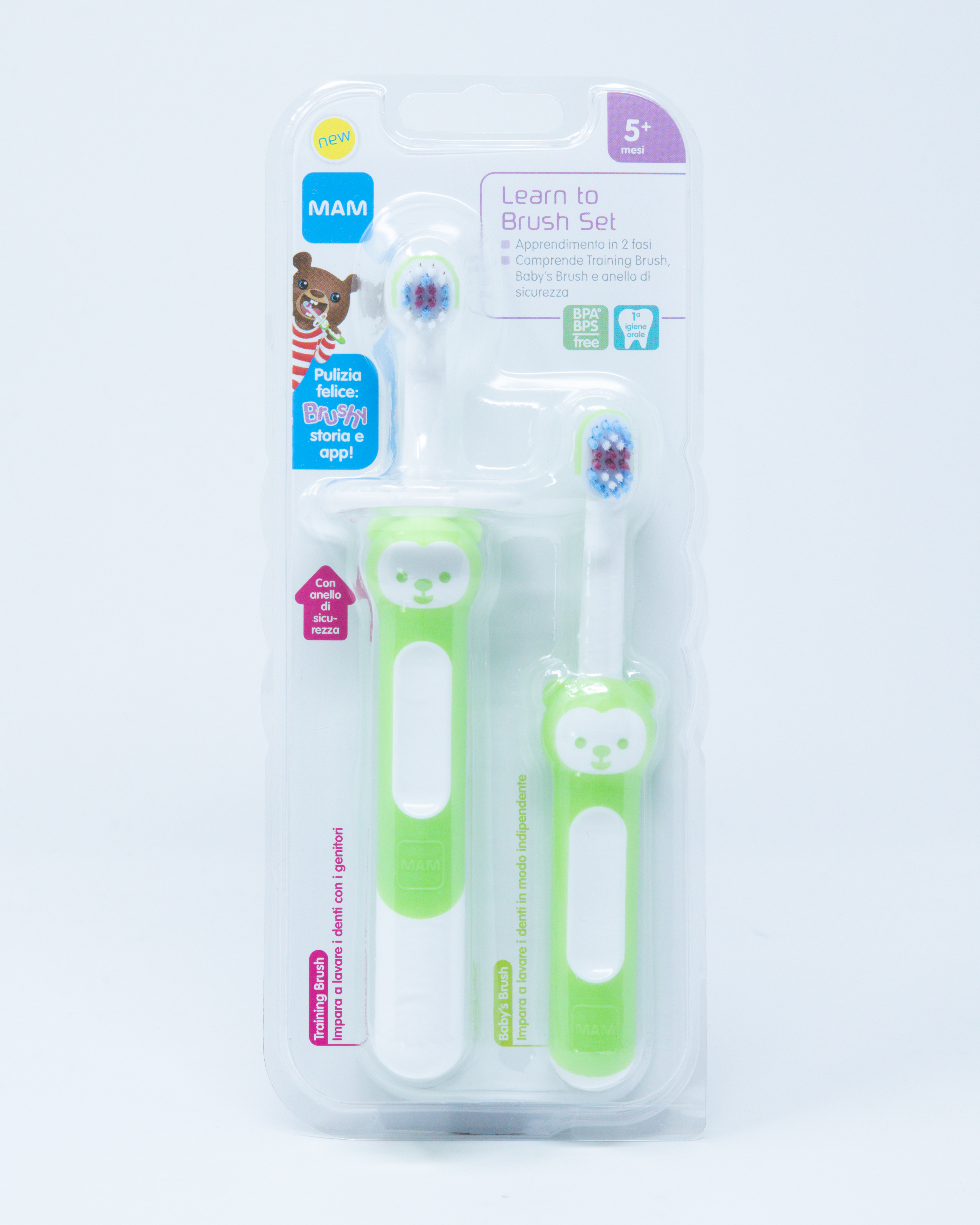 MAM Spazzolini Learn to Brush Set + 5 mesi - Vari Colori