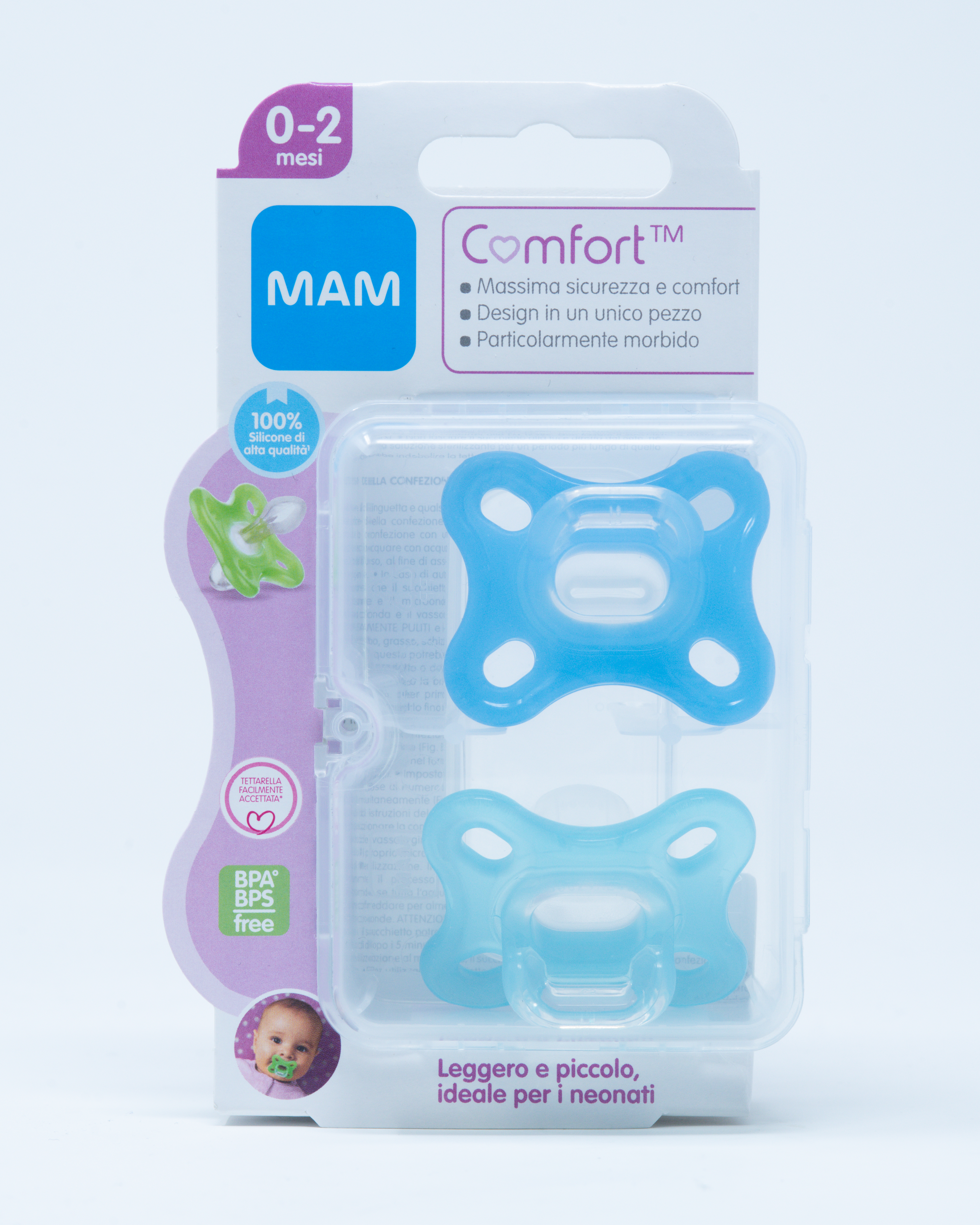 MAM Succhietto Comfort 0-2 mesi - 2 pz - Sorrisodeciso: il filo diretto col  tuo dentista