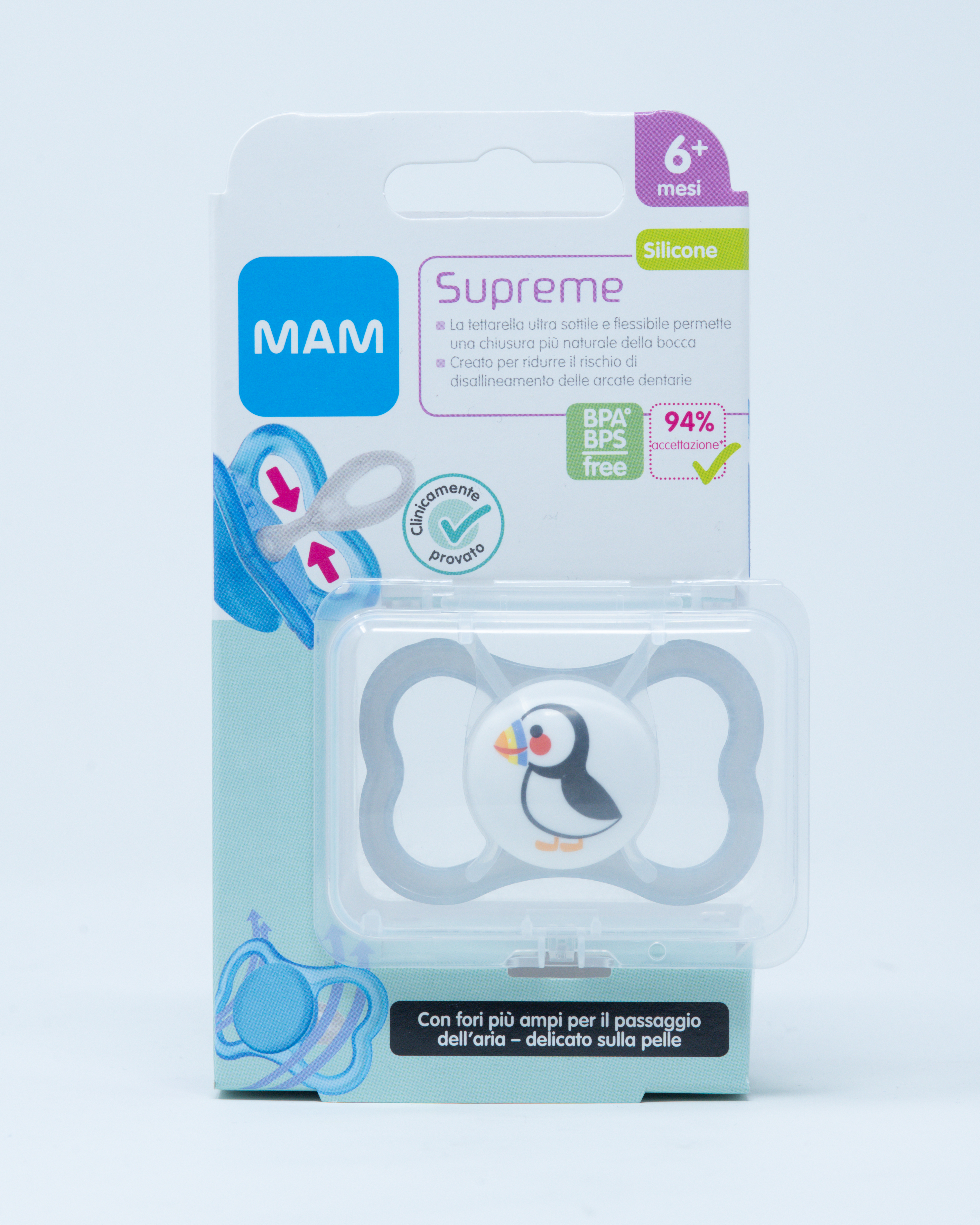 MAM Succhietto Supreme + 6 mesi - Vari Colori