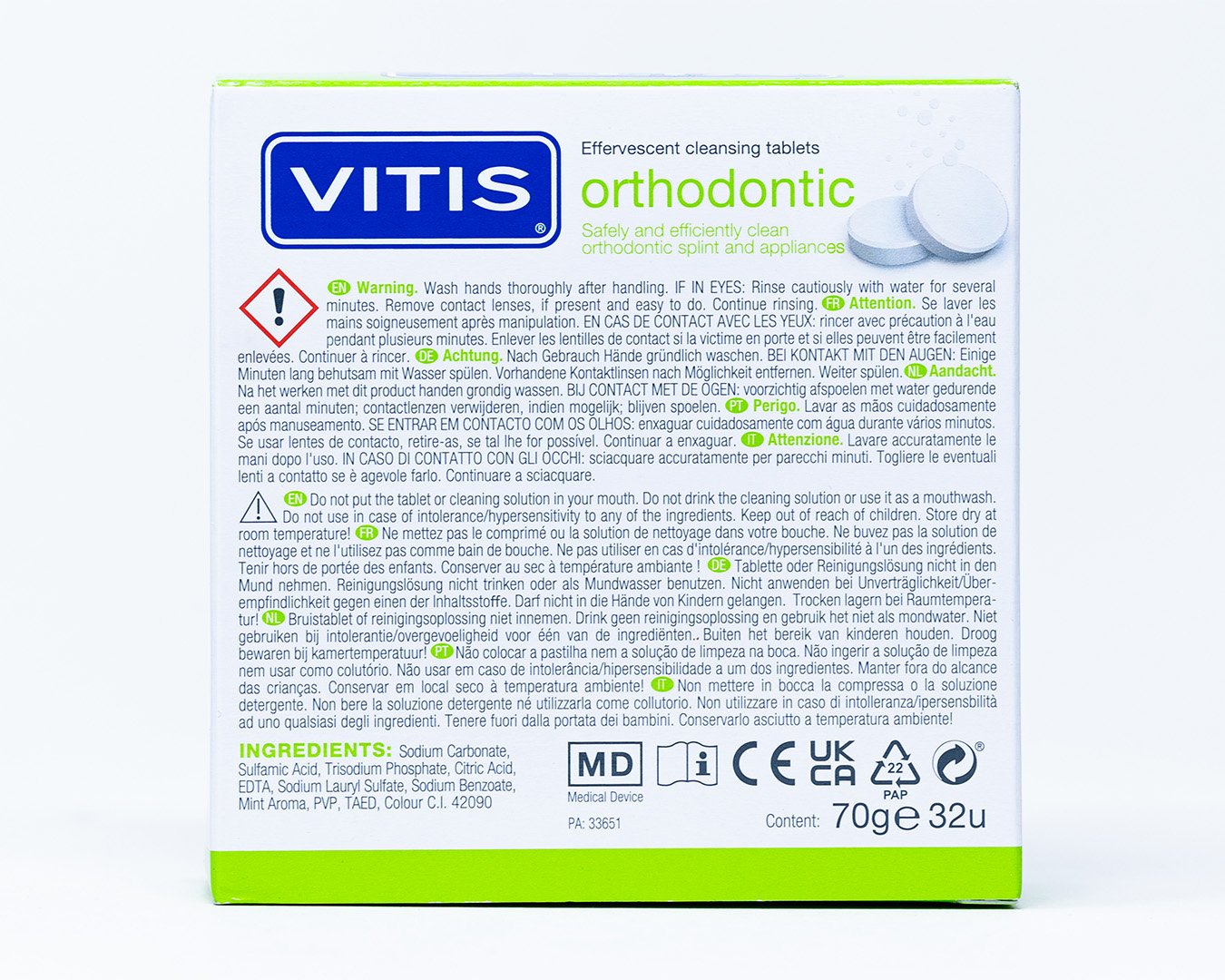 Dentaid Vitis Compresse Orthodontic per Dispositivi Mobili - 32 pz