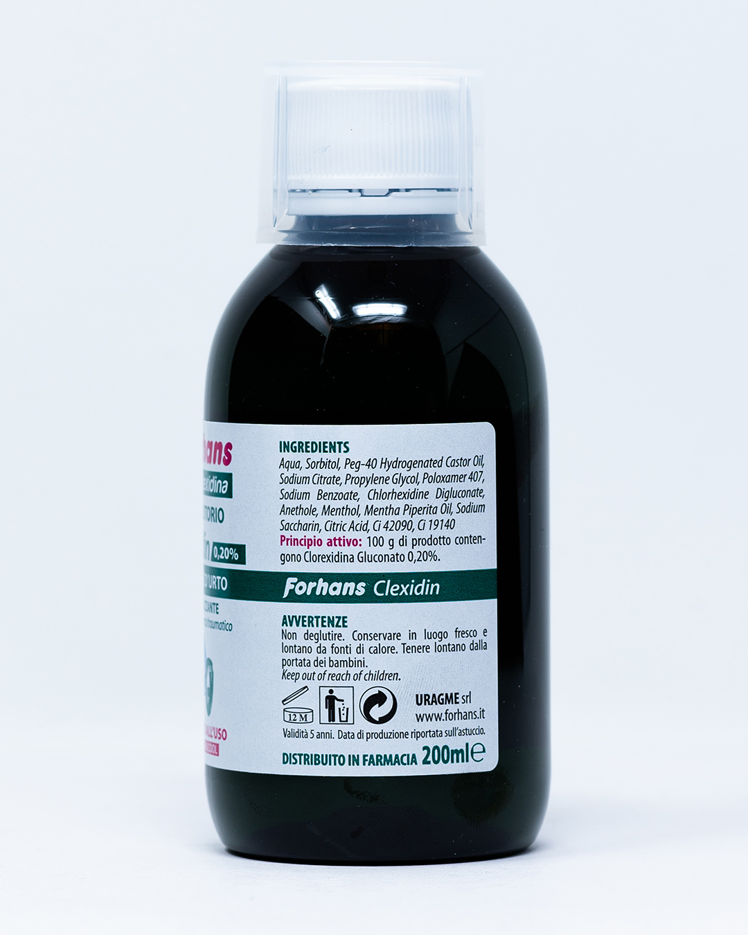 Forhans Clorexidina Collutorio Clexidin Azione d'Urto 0,20% - 200 ml