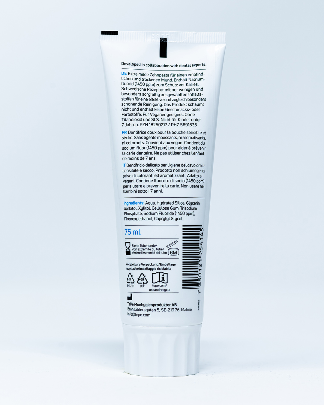 TePe Dentifricio Pure™ non Aromatizzato - 75 ml