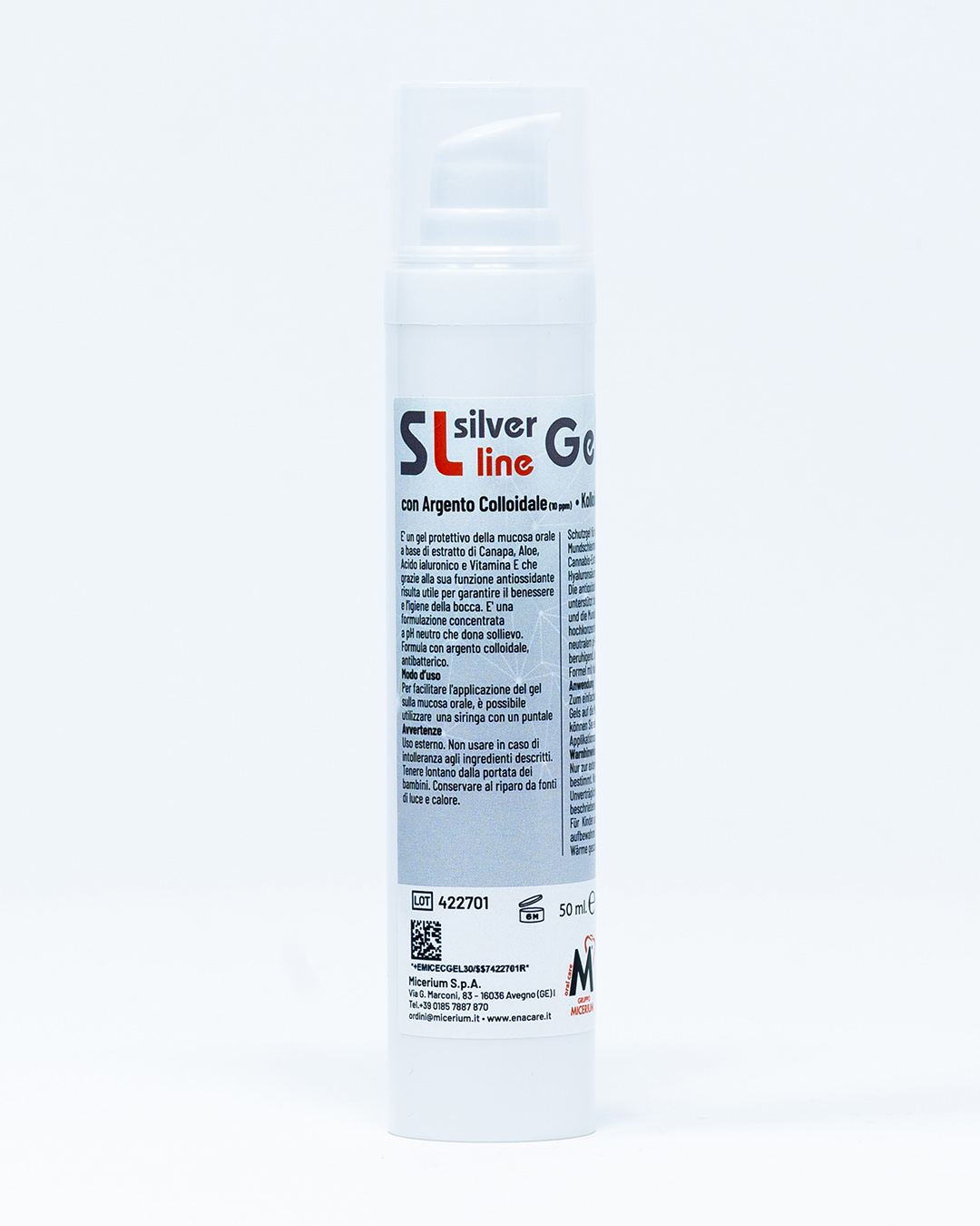 Ena Oral Care Gel Silver Line con Argento Colloidale - 50 ml