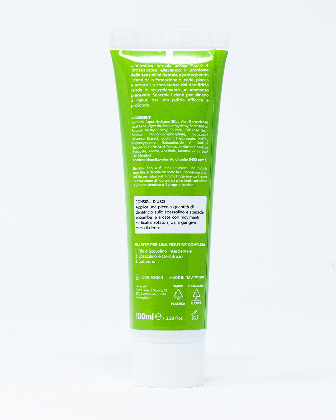 Geldis Dentifricio per Denti Sensibili alla Mela Verde - 100 ml