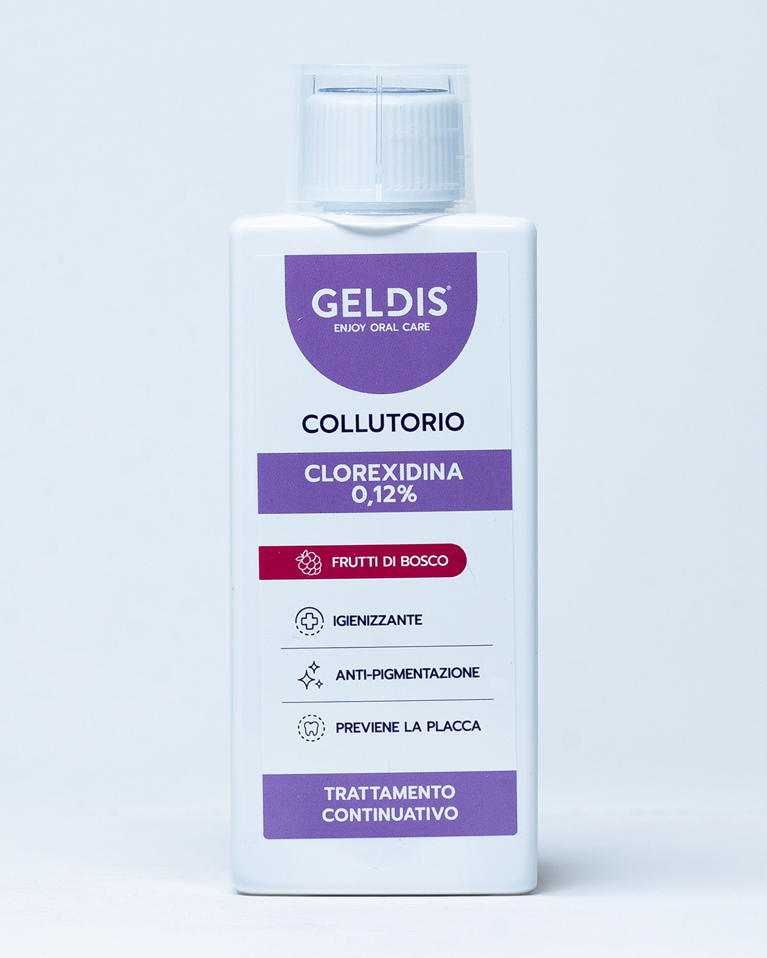 Geldis Collutorio Clorexidina 0,12% - Frutti di bosco
