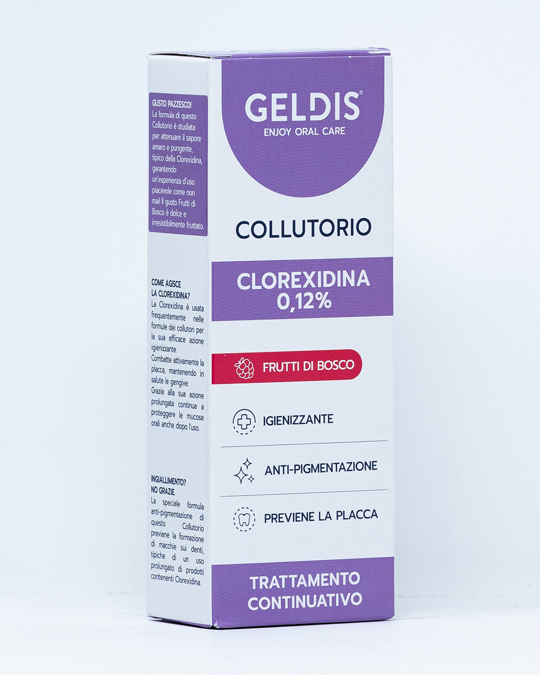 Geldis Collutorio Clorexidina 0,12% - Frutti di bosco